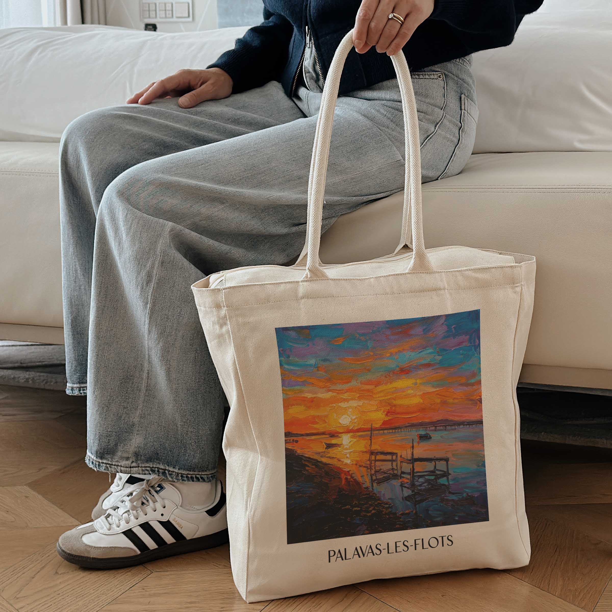 palavas-les-flots-okzitanien-frankreich-einkaufstasche-oil-painting-oelgemaelde