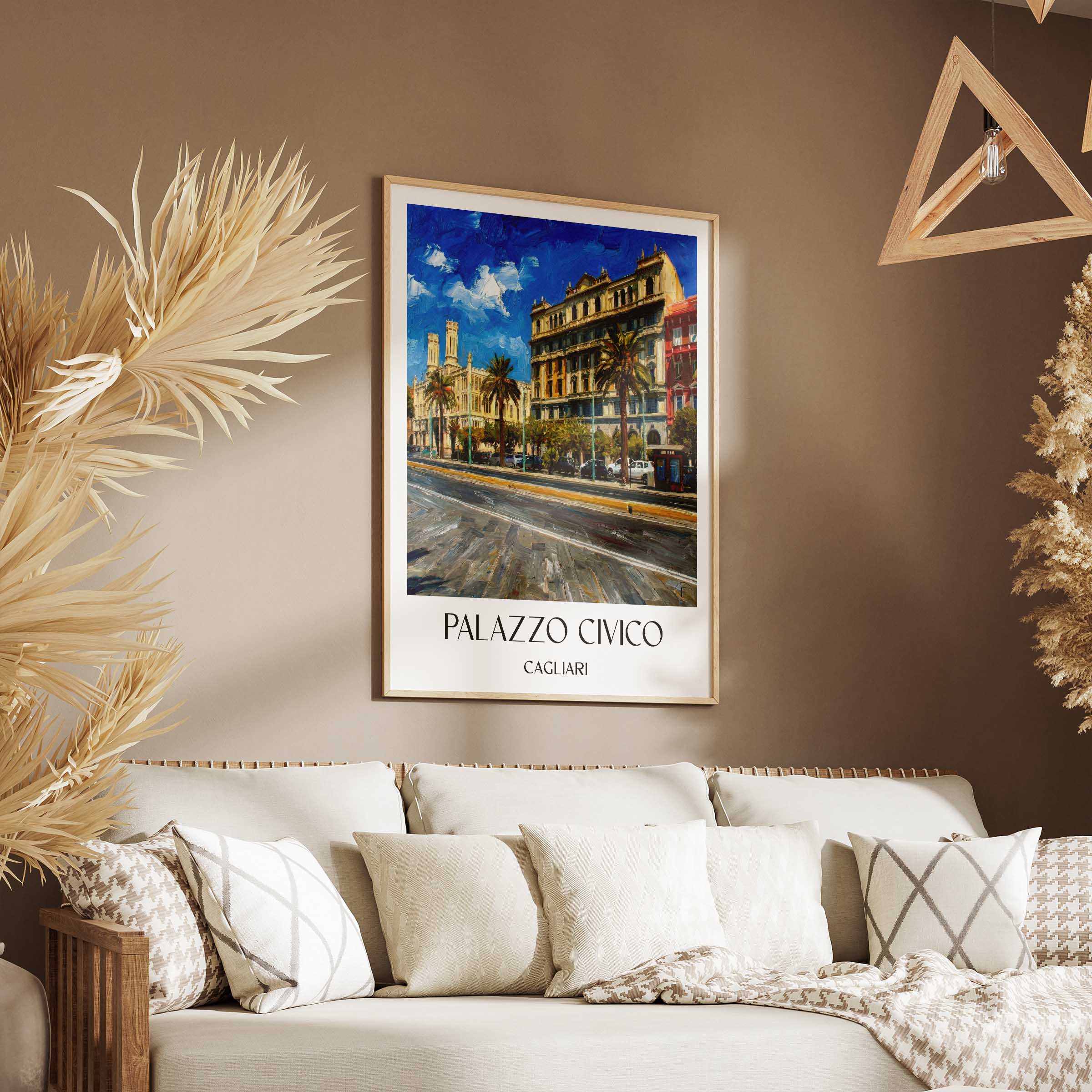 palazzo-civico-cagliari-italien-poster-oil-painting-oelgemaelde