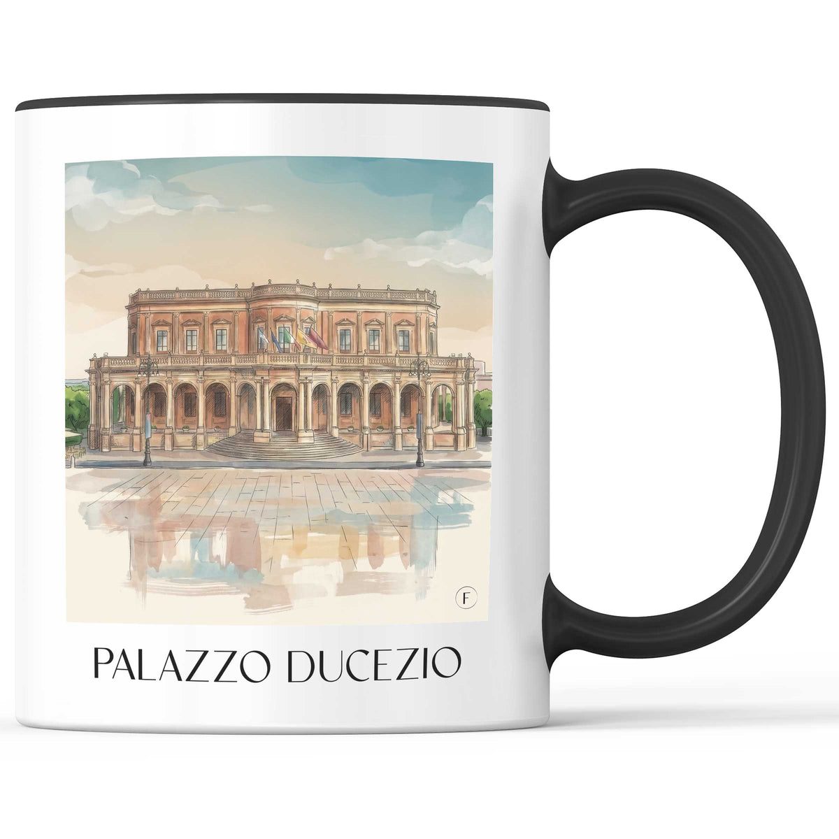 Palazzo Ducezio Kaffeebecher - Noto - Italien Becher - Kaffeetasse im Aquarell Stil - favplace