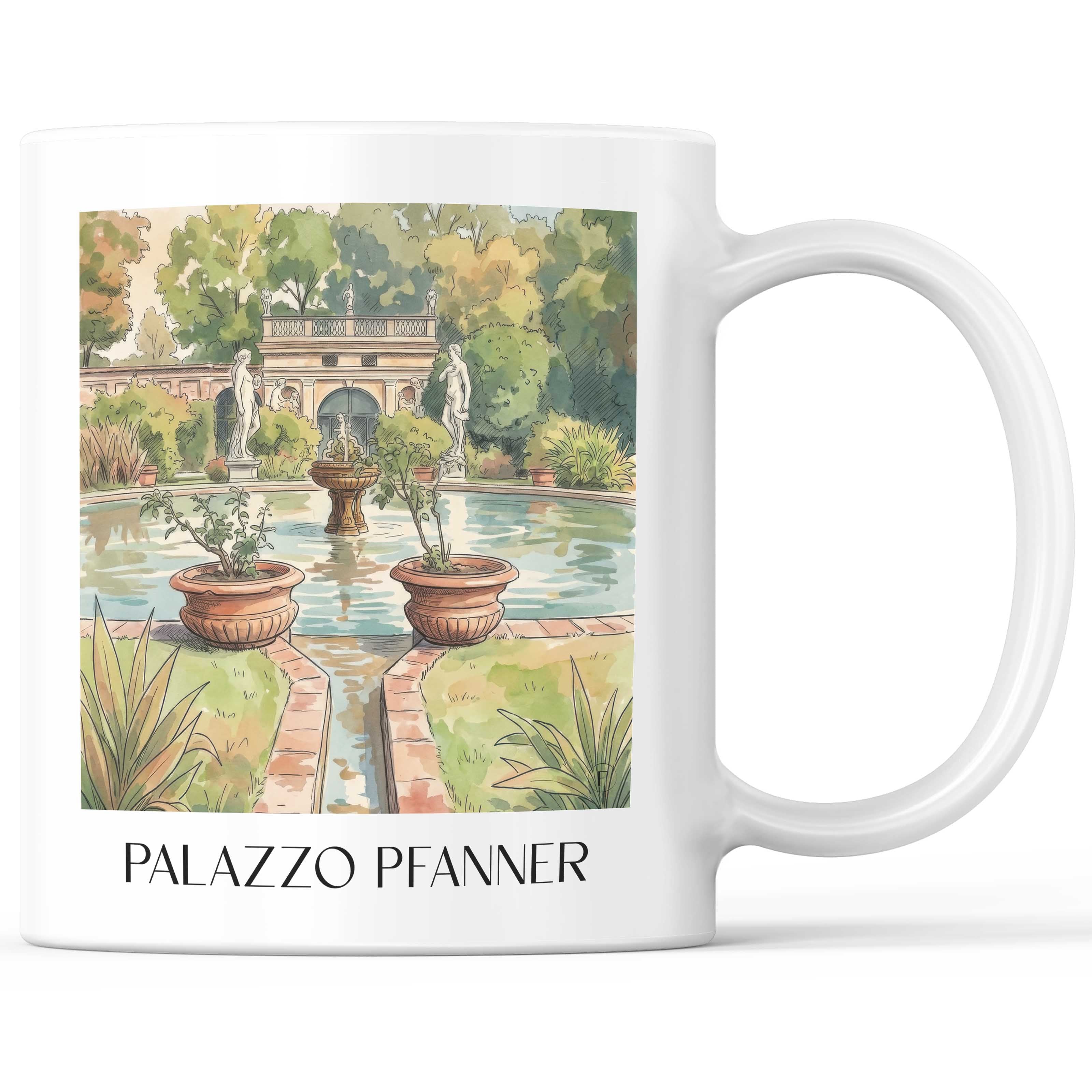 Palazzo Pfanner Kaffeebecher - Lucca - Italien Becher - Kaffeetasse im Aquarell Stil - favplace