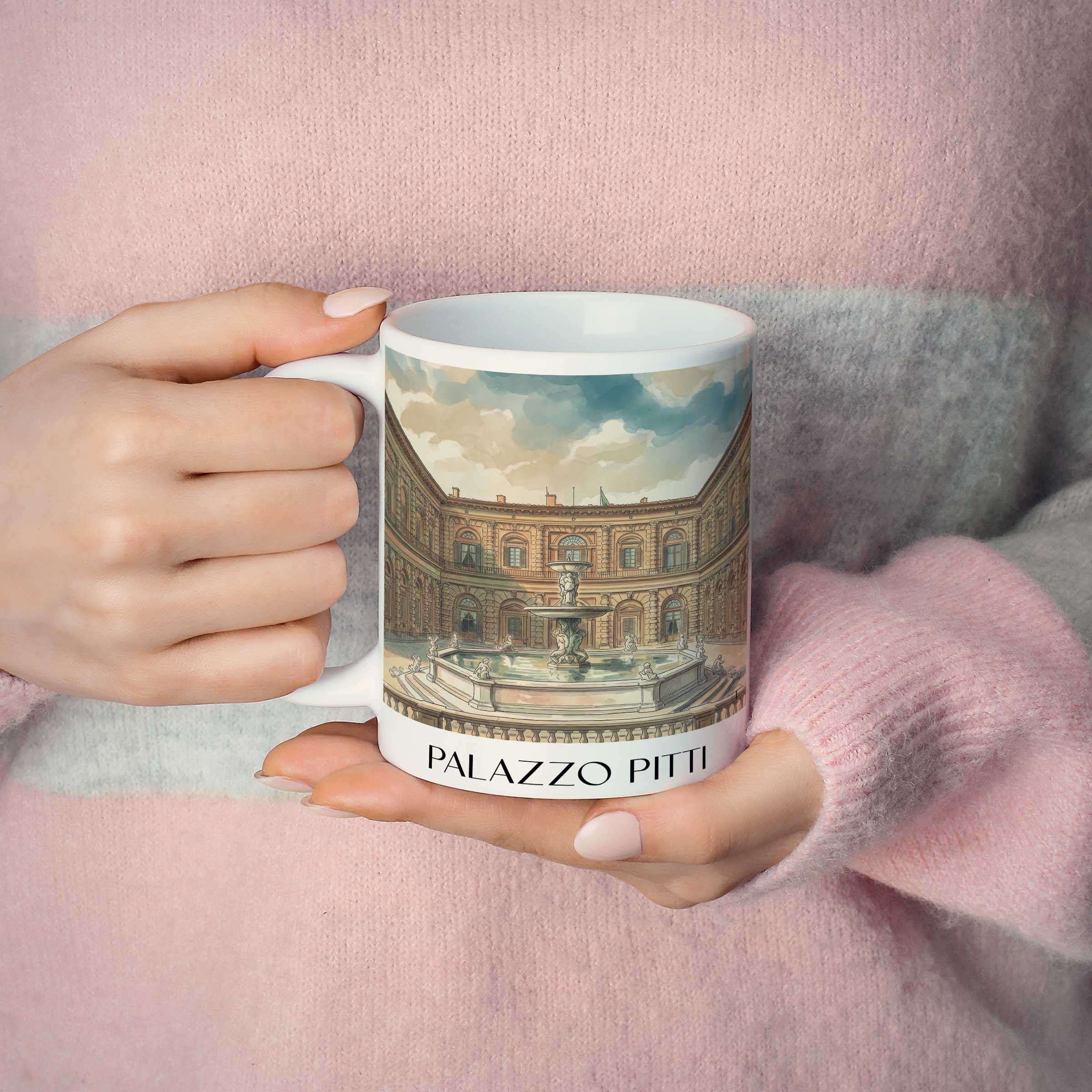 palazzo-pitti-florenz-italien-kaffeebecher-aquarell