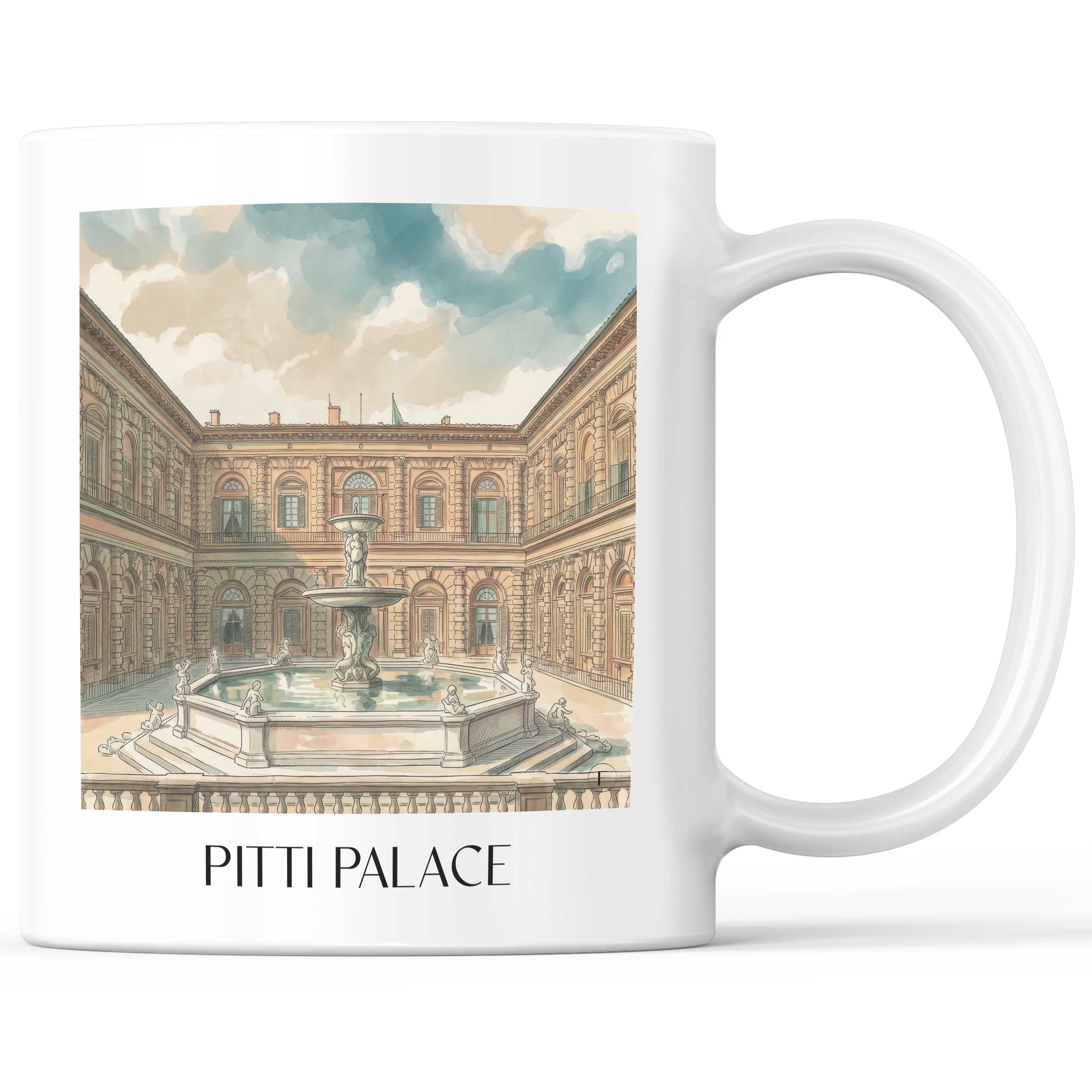 Palazzo Pitti Kaffeebecher - Florenz - Italien Becher - Kaffeetasse im Aquarell Stil - favplace