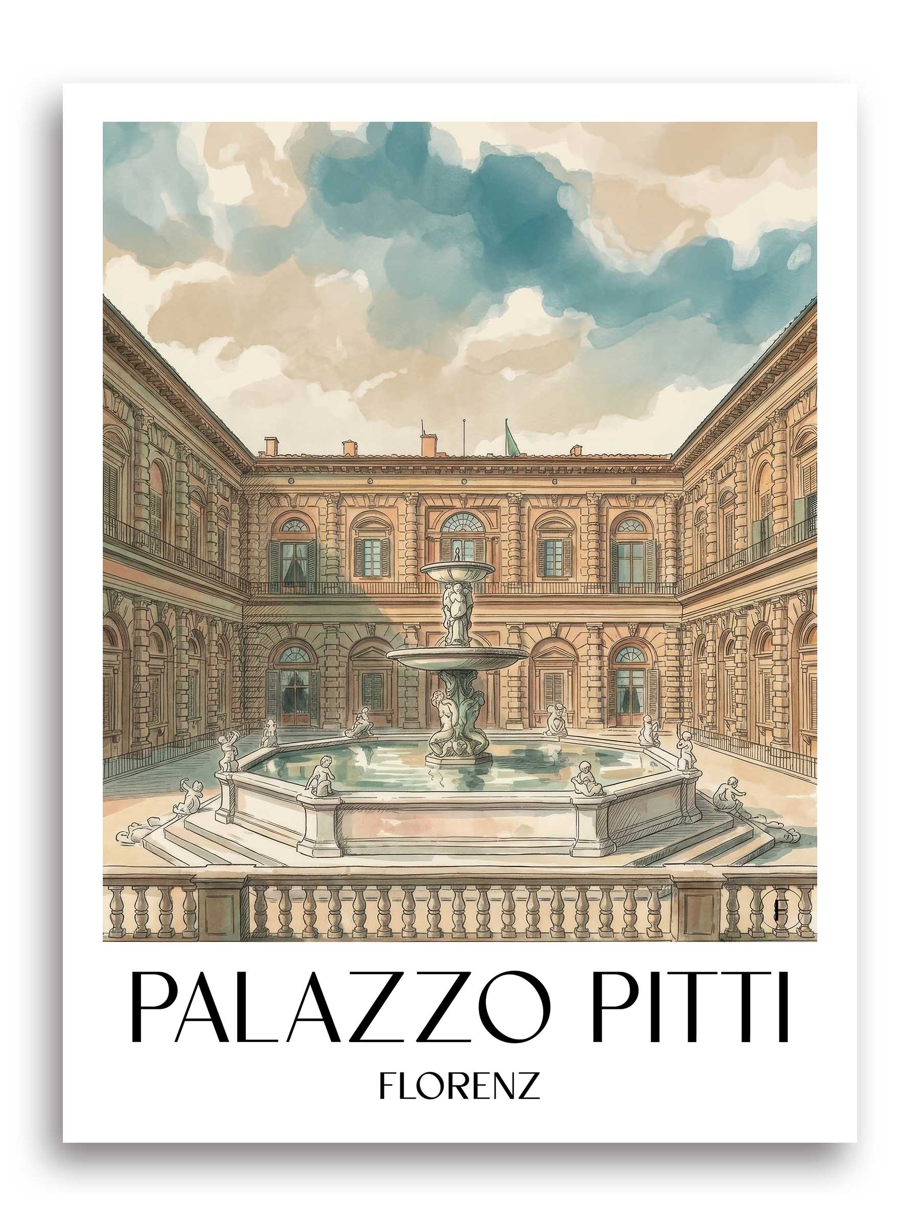 palazzo-pitti-florenz-italien-poster-aquarell