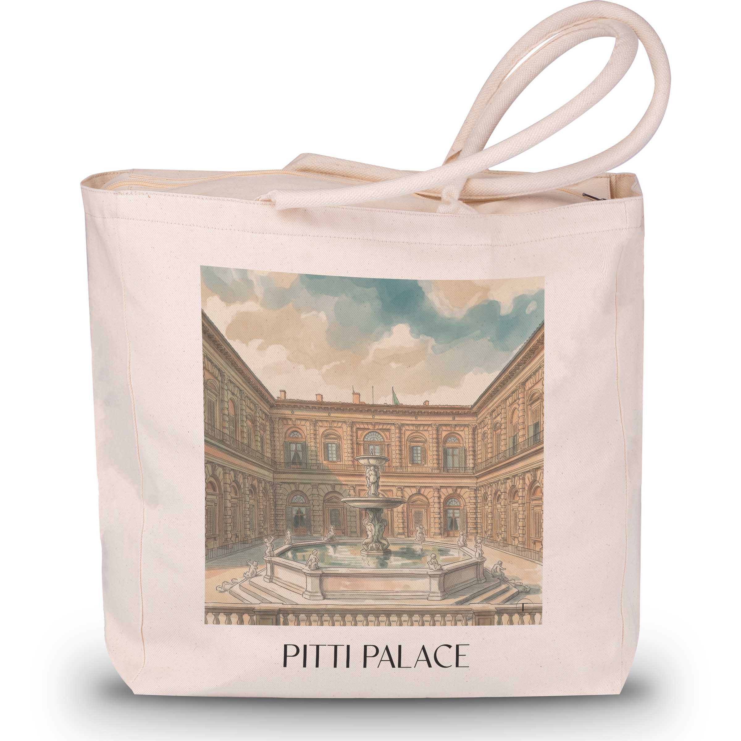 Palazzo Pitti Shopping Tasche - Florenz - Italien Tote Bag - Einkaufstasche im Aquarell Stil - favplace