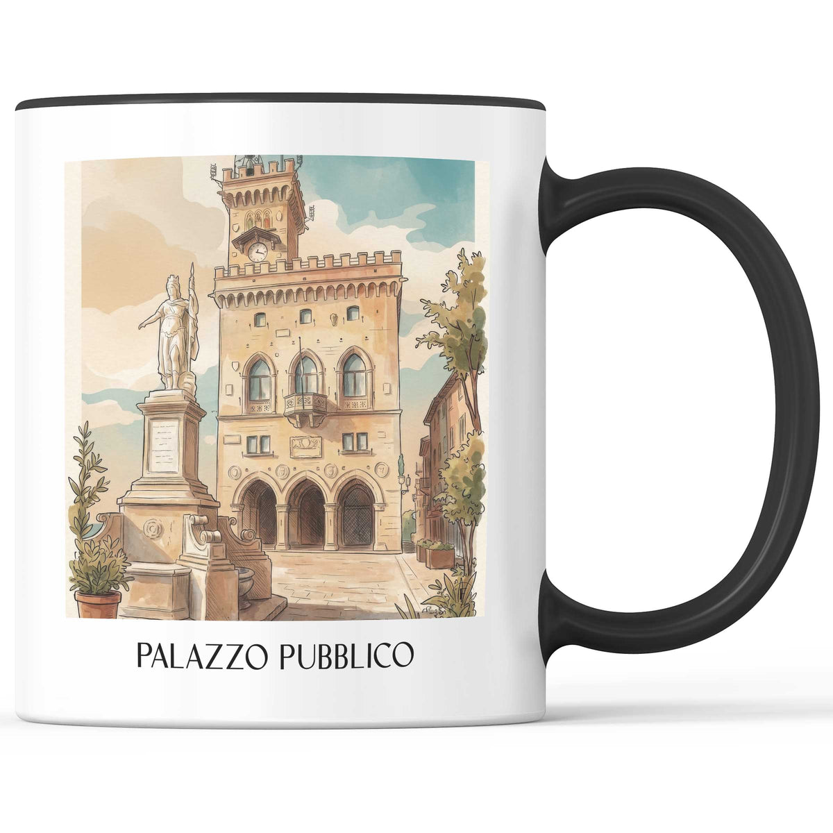 palazzo-pubblico-san-marino-italien-kaffeebecher-aquarell