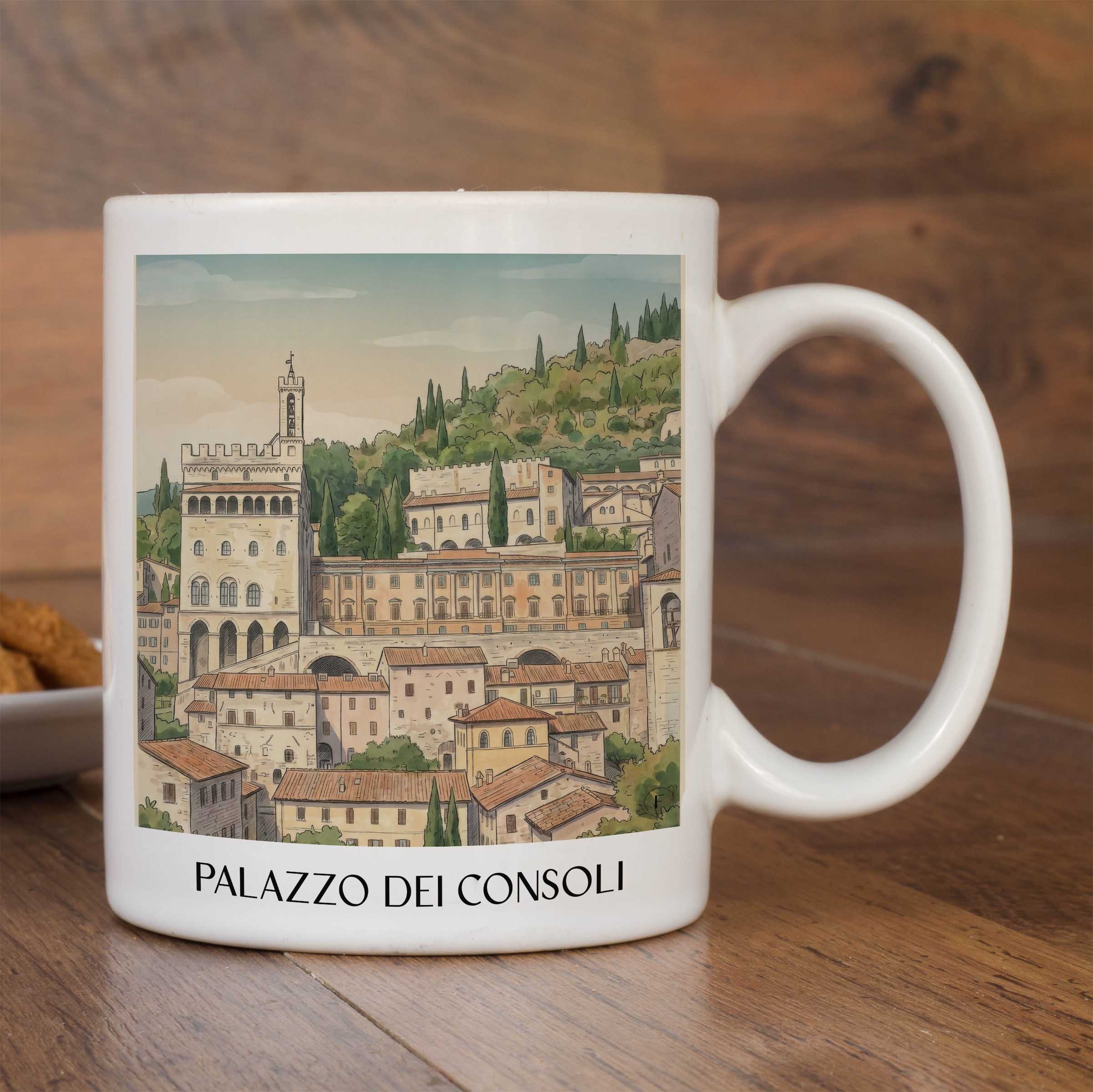 palazzo-dei-consoli-gubbio-italien-kaffeebecher-aquarell