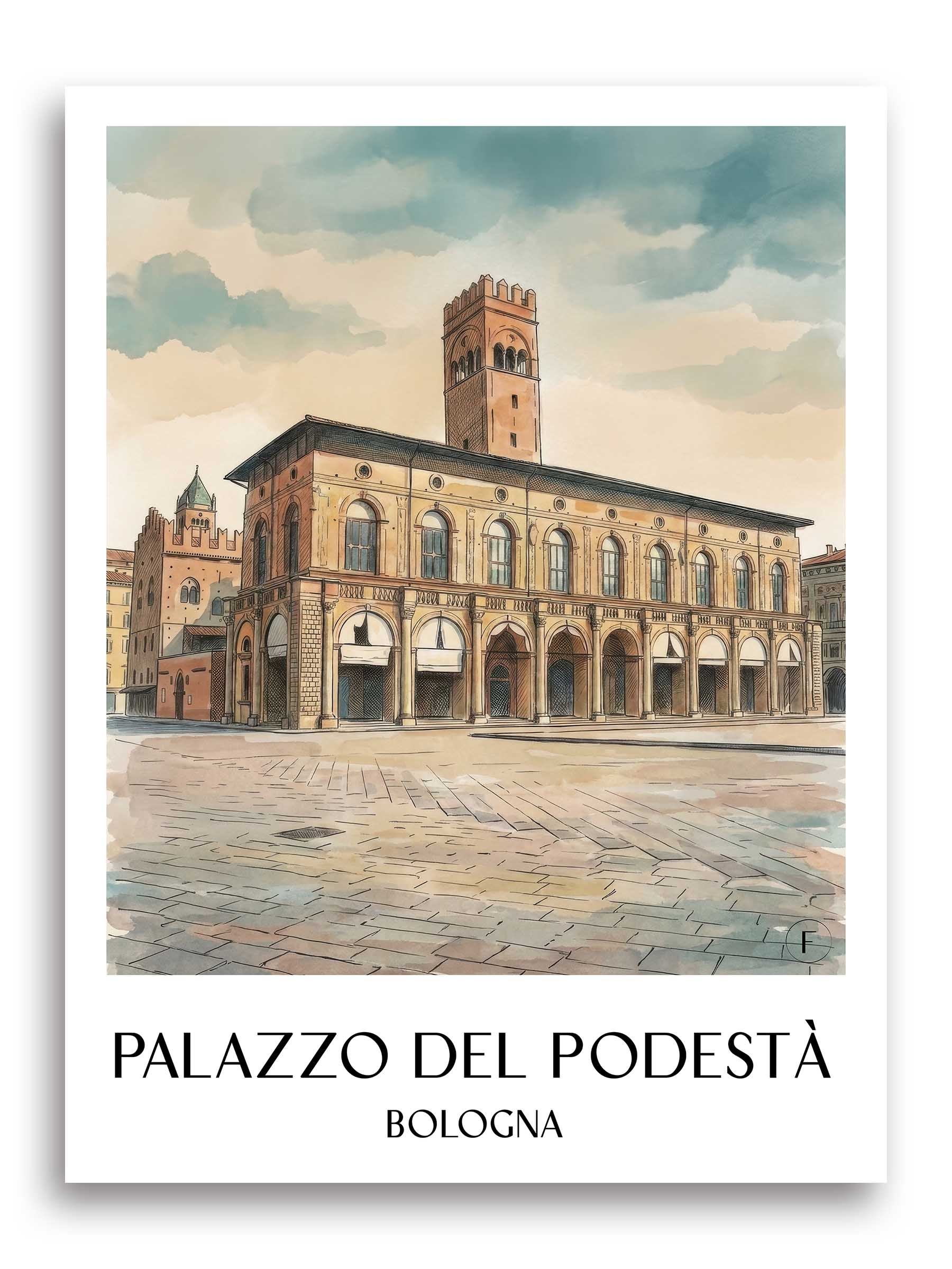 palazzo-del-podestà-bologna-italien-poster-aquarell
