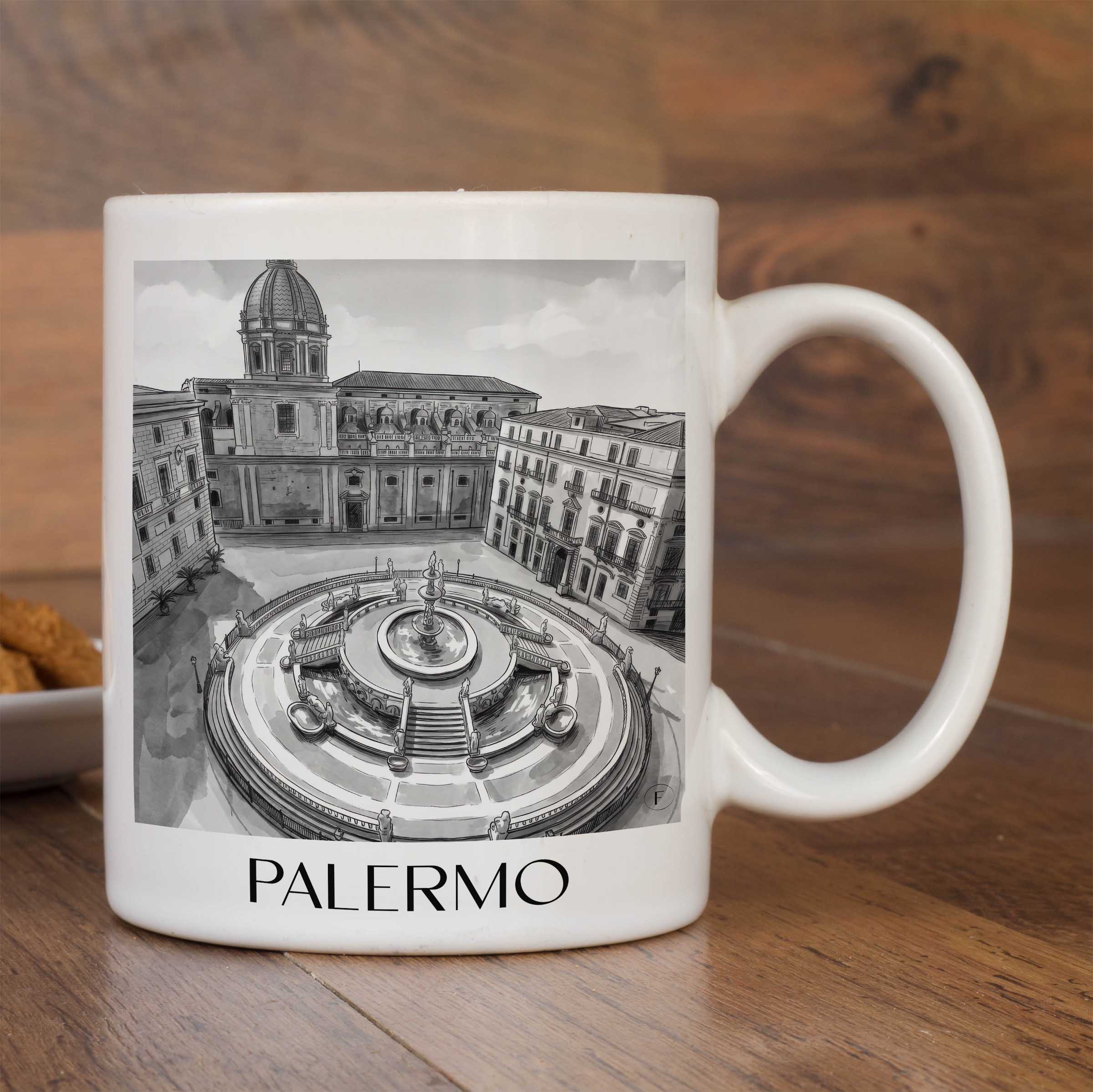 palermo-italien-kaffeebecher-aquarell-schwarz-weiss