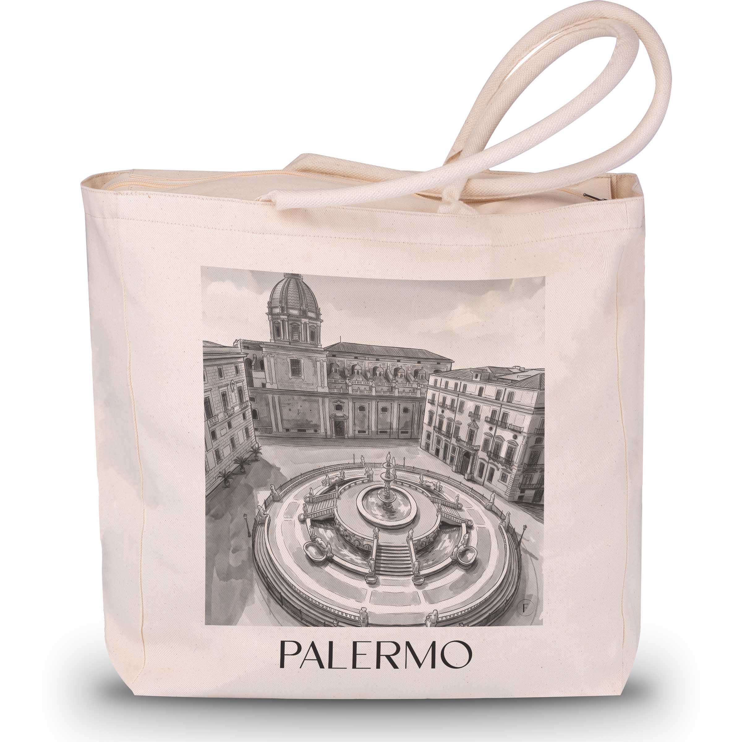 palermo-italien-einkaufstasche-aquarell-schwarz-weiss