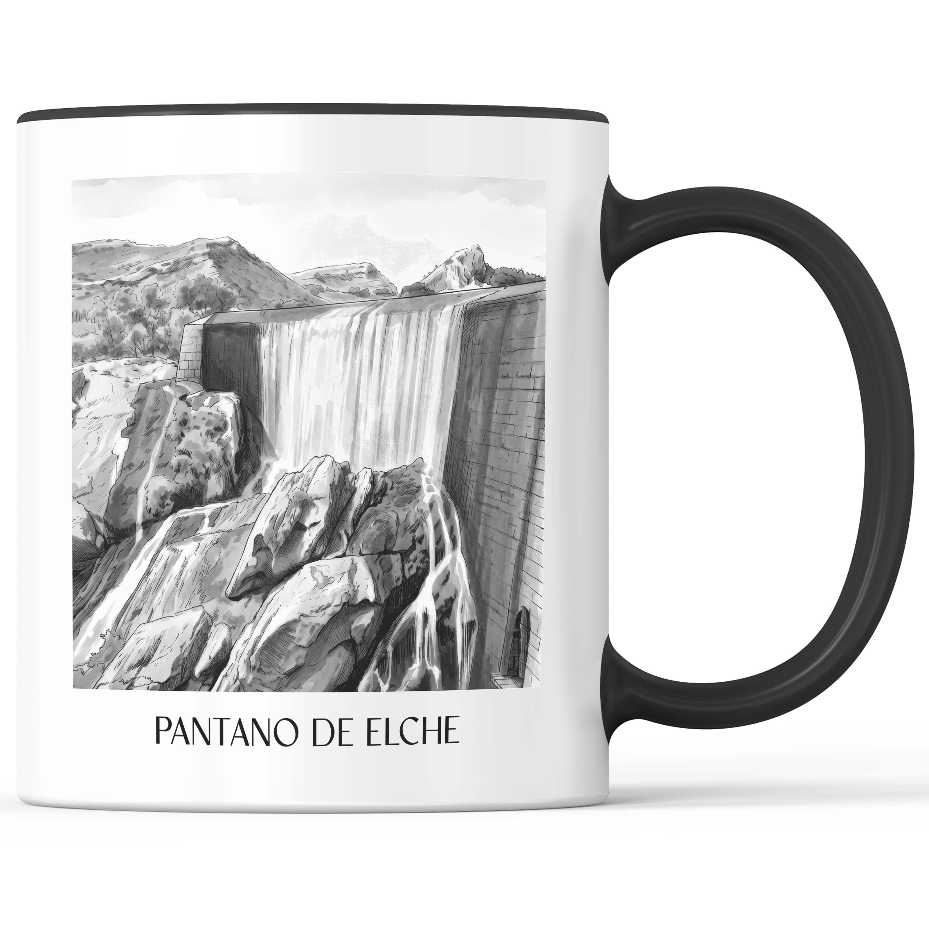 pantano-de-elche-spanien-spanien-kaffeebecher-aquarell-schwarz-weiss