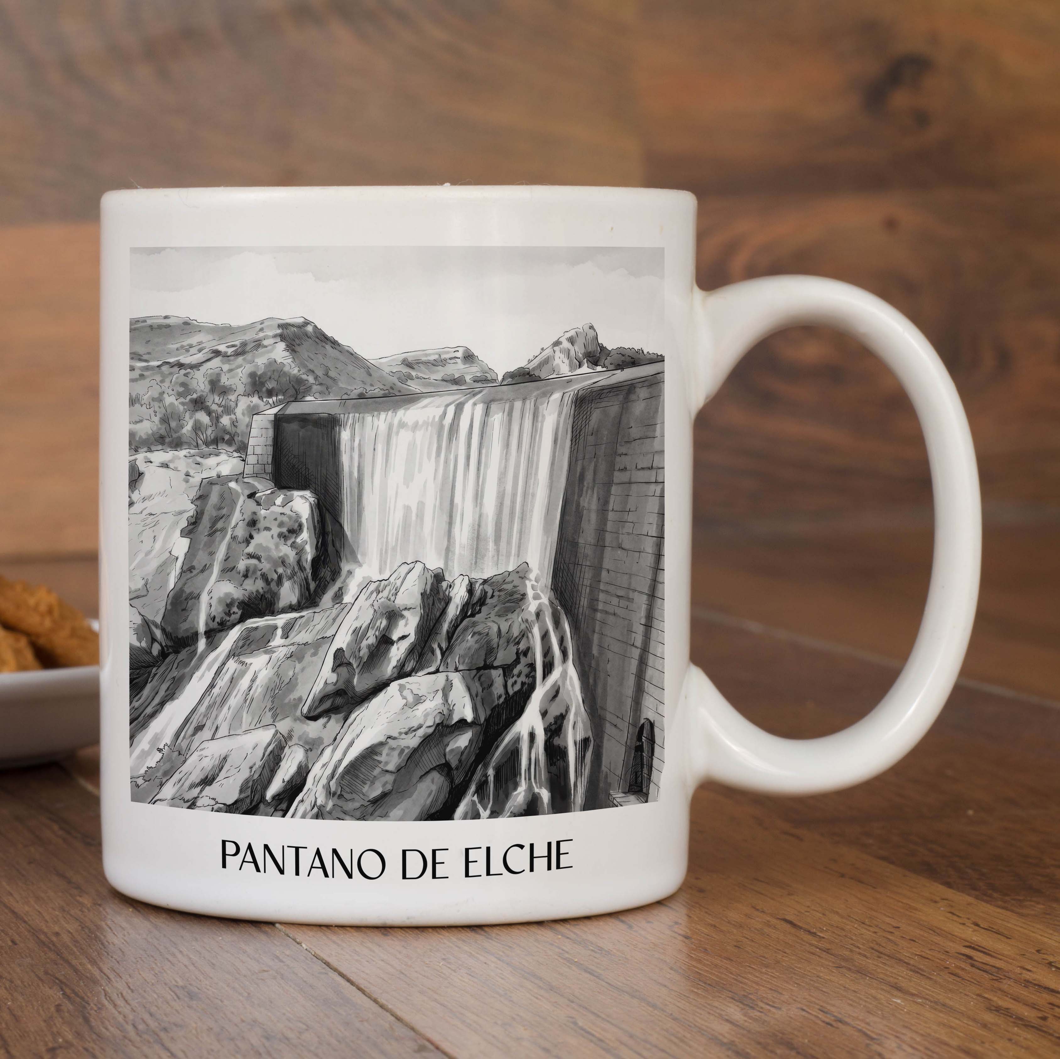 pantano-de-elche-spanien-spanien-kaffeebecher-aquarell-schwarz-weiss