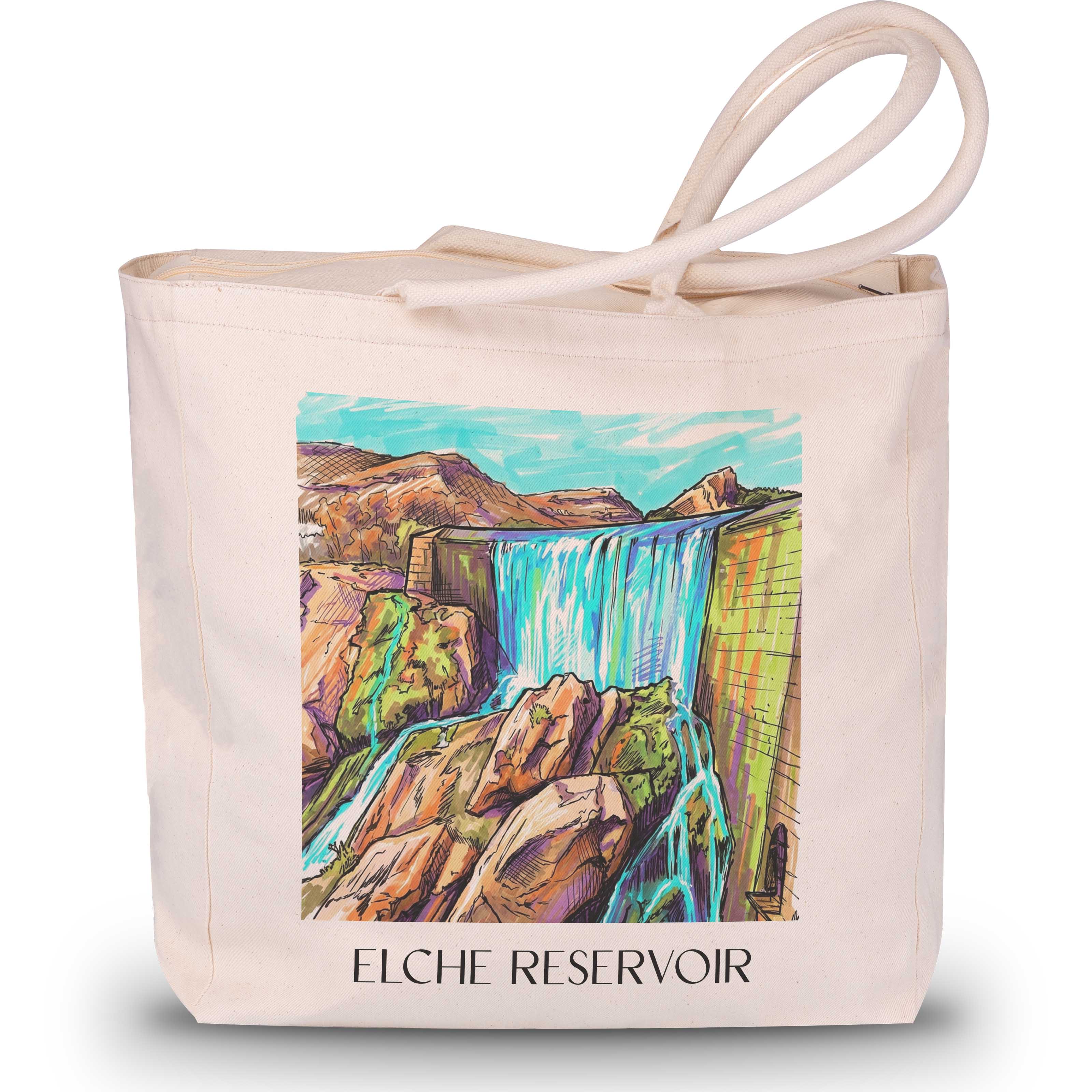 Pantano de Elche Shopping Tasche - Spanien - Spanien Tote Bag - Einkaufstasche im Tag Graffiti Stil - favplace
