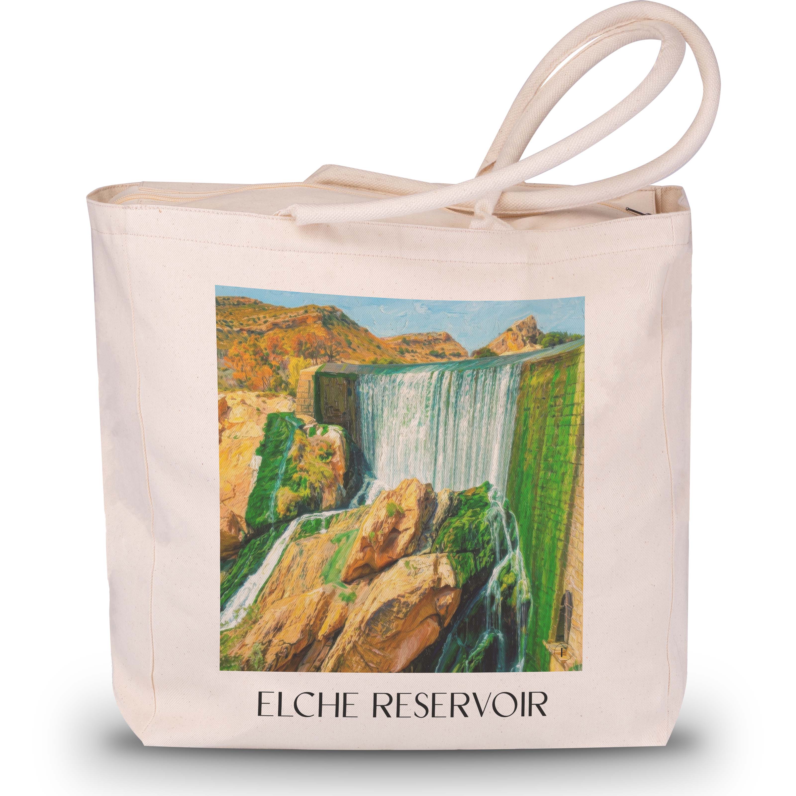 Pantano de Elche Shopping Tasche - Spanien - Spanien Tote Bag - Einkaufstasche im Ölgemälde Stil - favplace