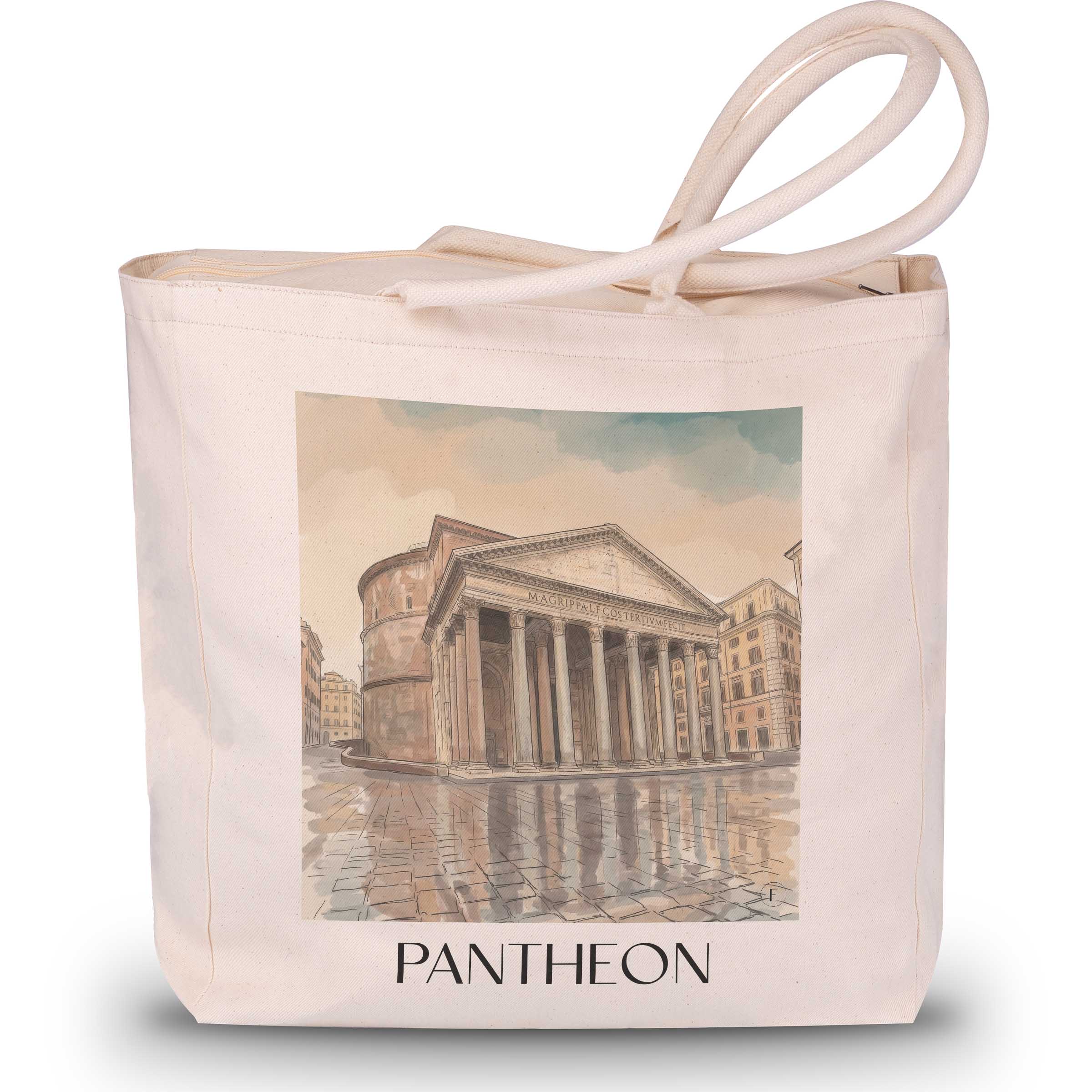 pantheon-rom-italien-einkaufstasche-aquarell