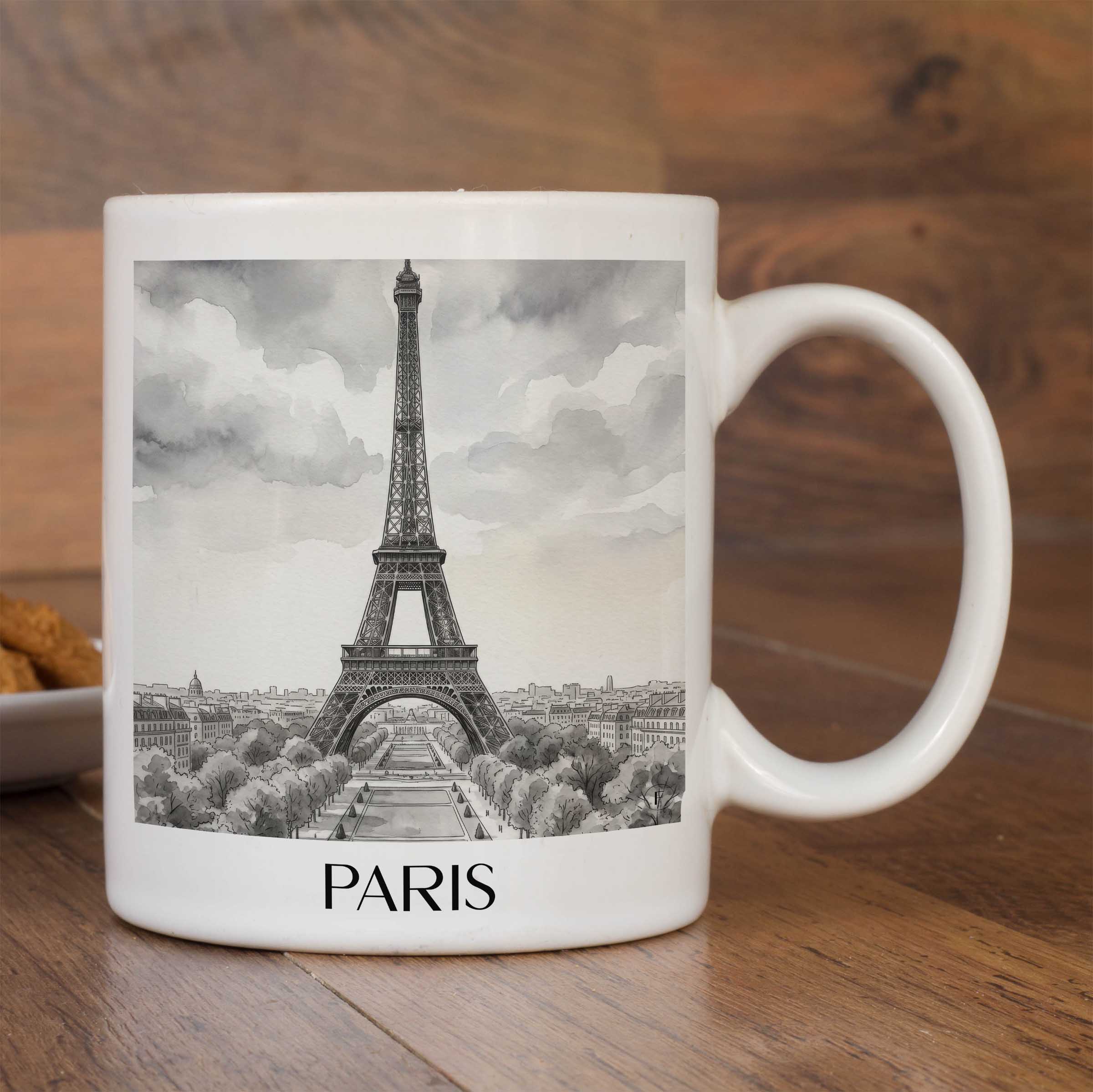 paris-frankreich-kaffeebecher-aquarell-schwarz-weiss