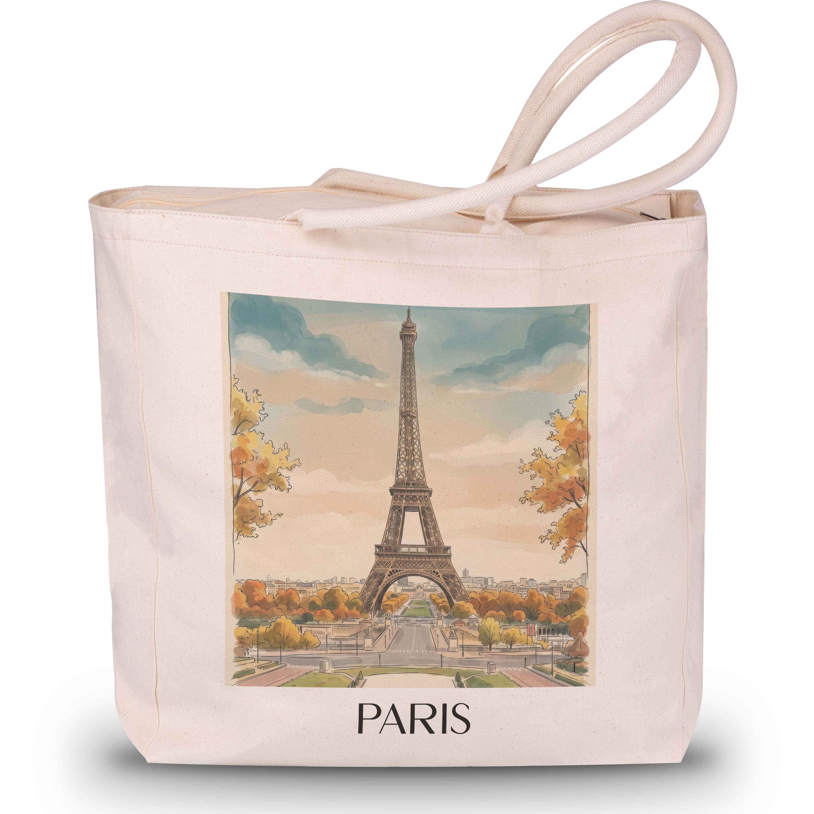 Paris - Frankreich Tote Bag - Einkaufstasche im Aquarell Stil - favplace