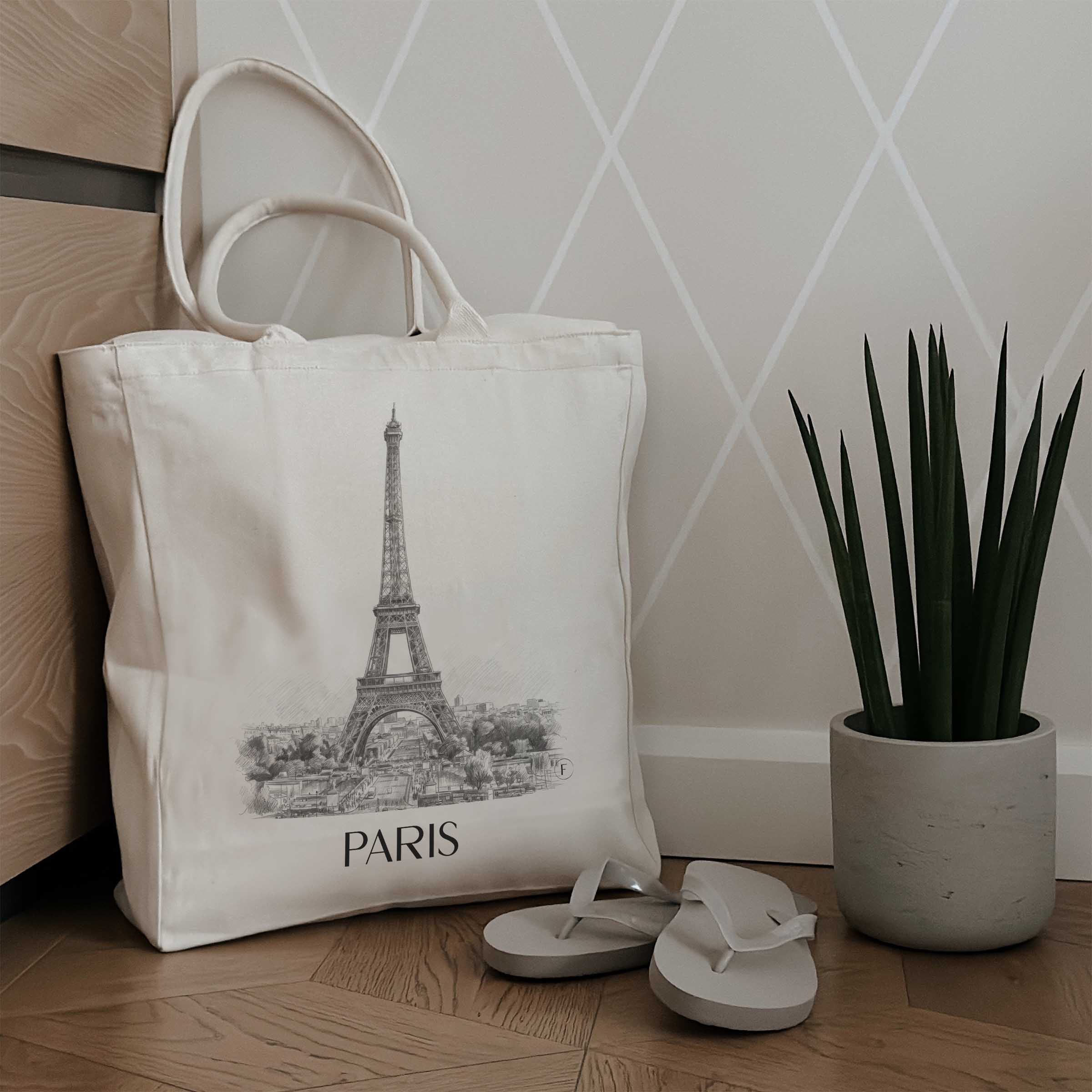 paris-frankreich-einkaufstasche-bleistift-zeichnung-drawing
