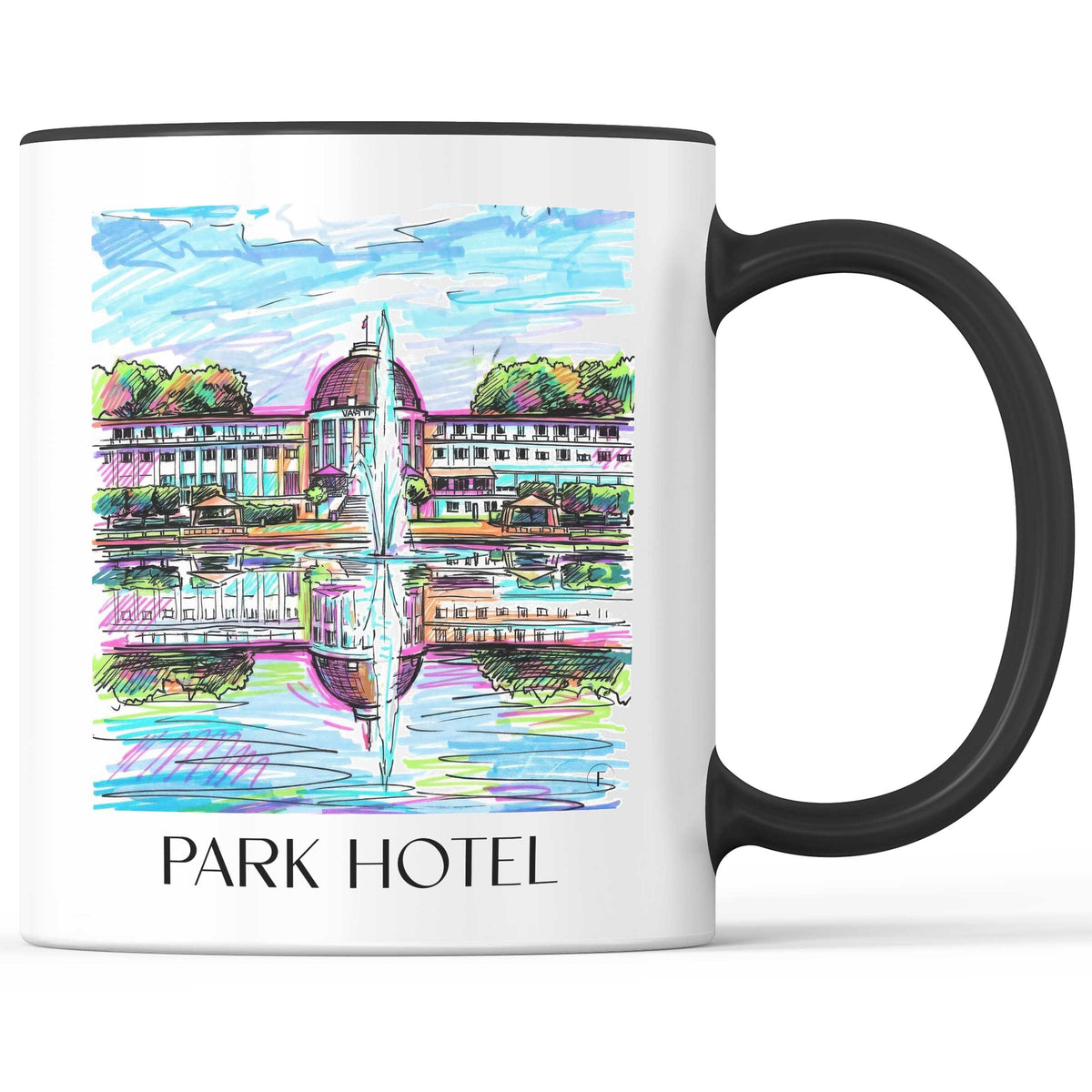 Parkhotel Kaffeebecher - Bremen - Deutschland Becher - Kaffeetasse im Tag Graffiti Stil - favplace