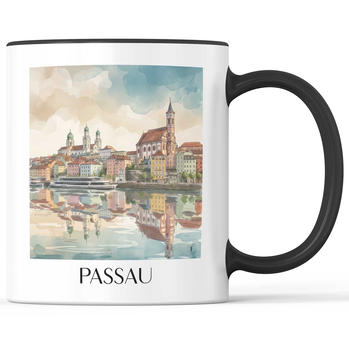 passau-niederbayern-deutschland-kaffeebecher-aquarell