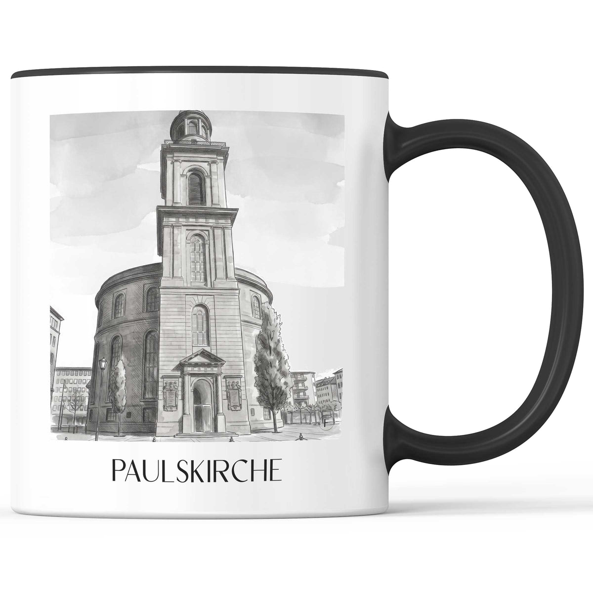 paulskirche-frankfurt-deutschland-kaffeebecher-aquarell-schwarz-weiss