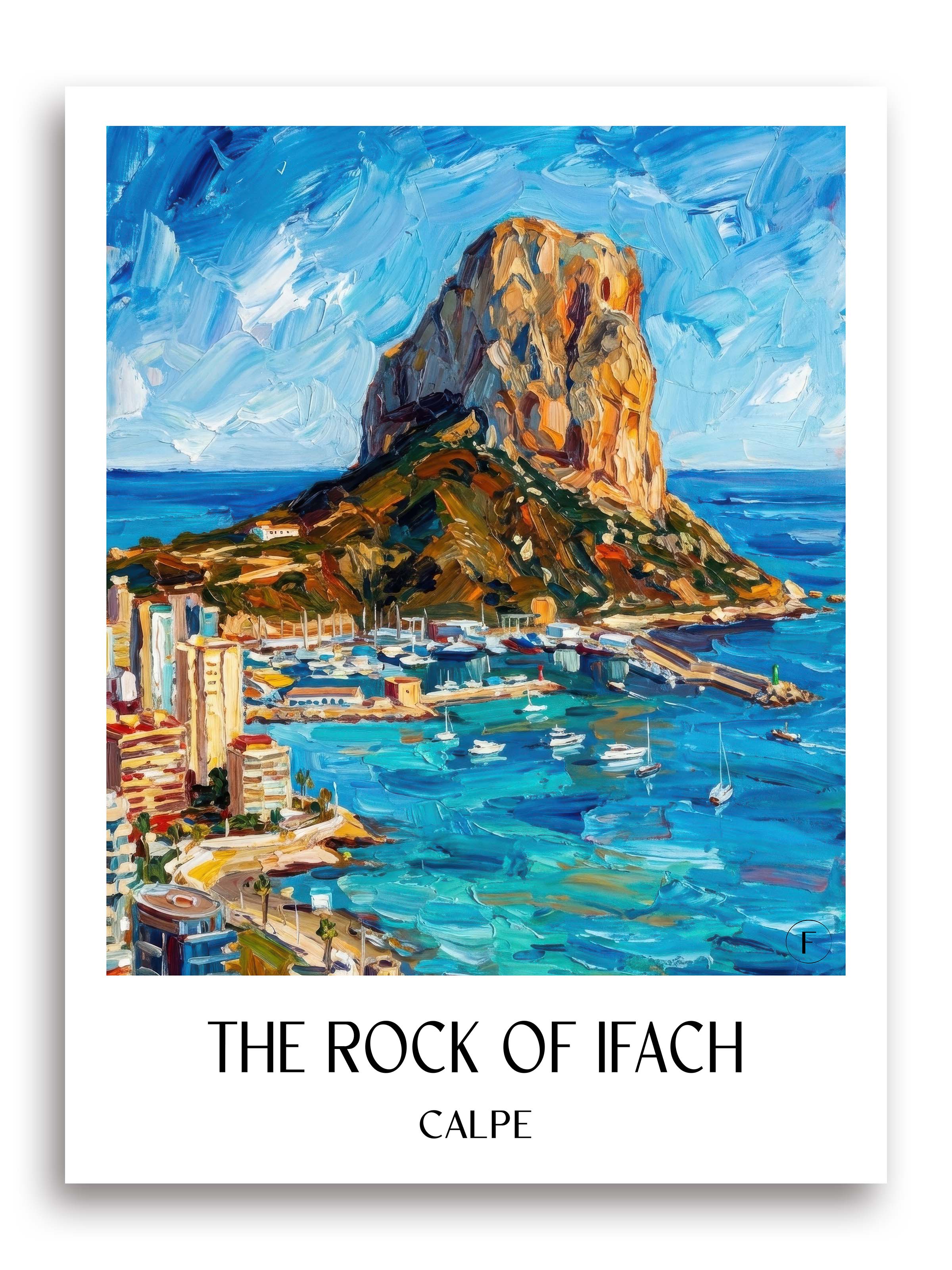 Peñón de Ifach Poster - Calpe - Spanien Kunstdruck - Ölgemälde von A4 bis A1 - favplace