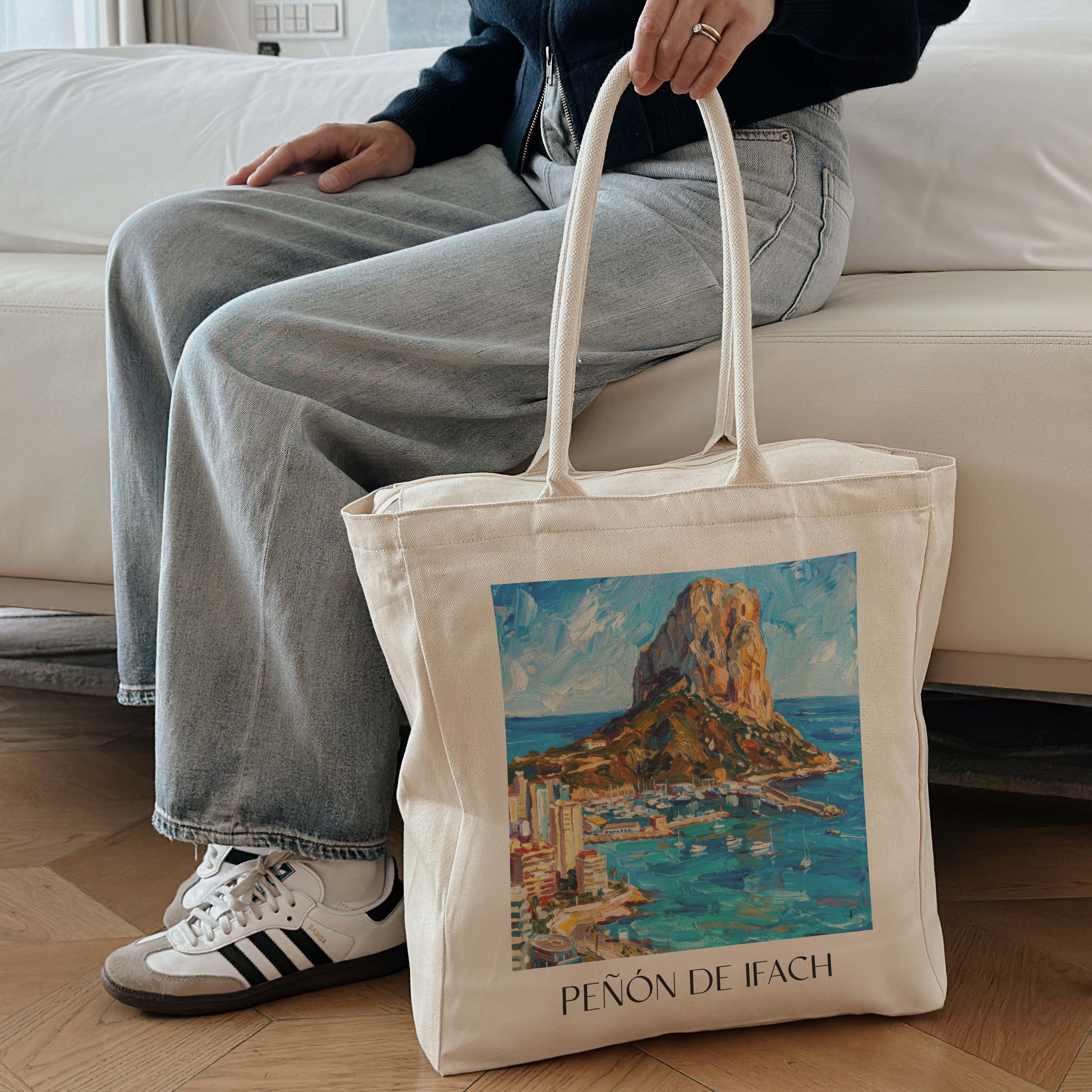 peñón-de-ifach-calpe-spanien-einkaufstasche-oil-painting-oelgemaelde