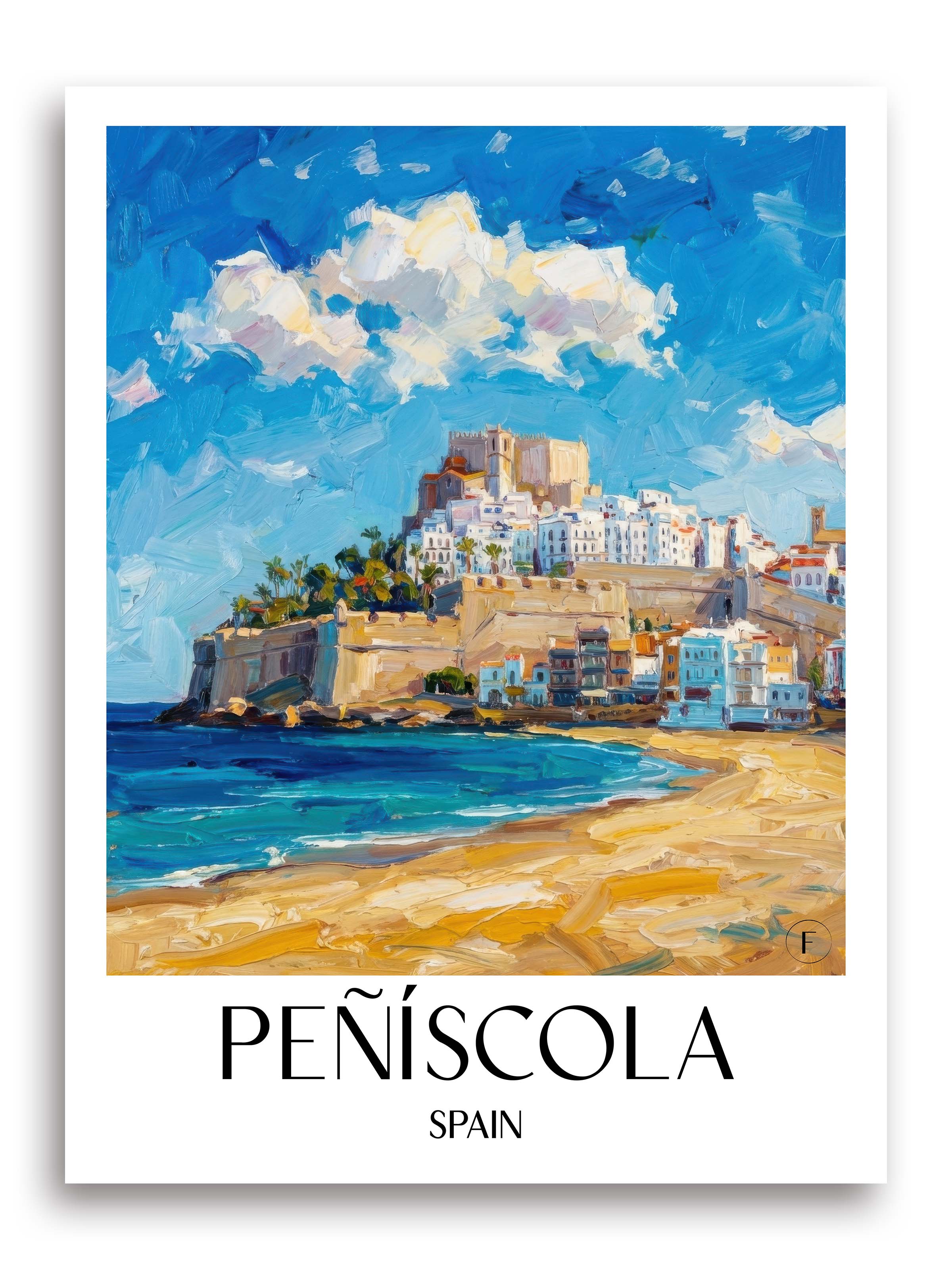 Peñíscola Poster - Spanien - Spanien Kunstdruck - Ölgemälde von A4 bis A1 - favplace