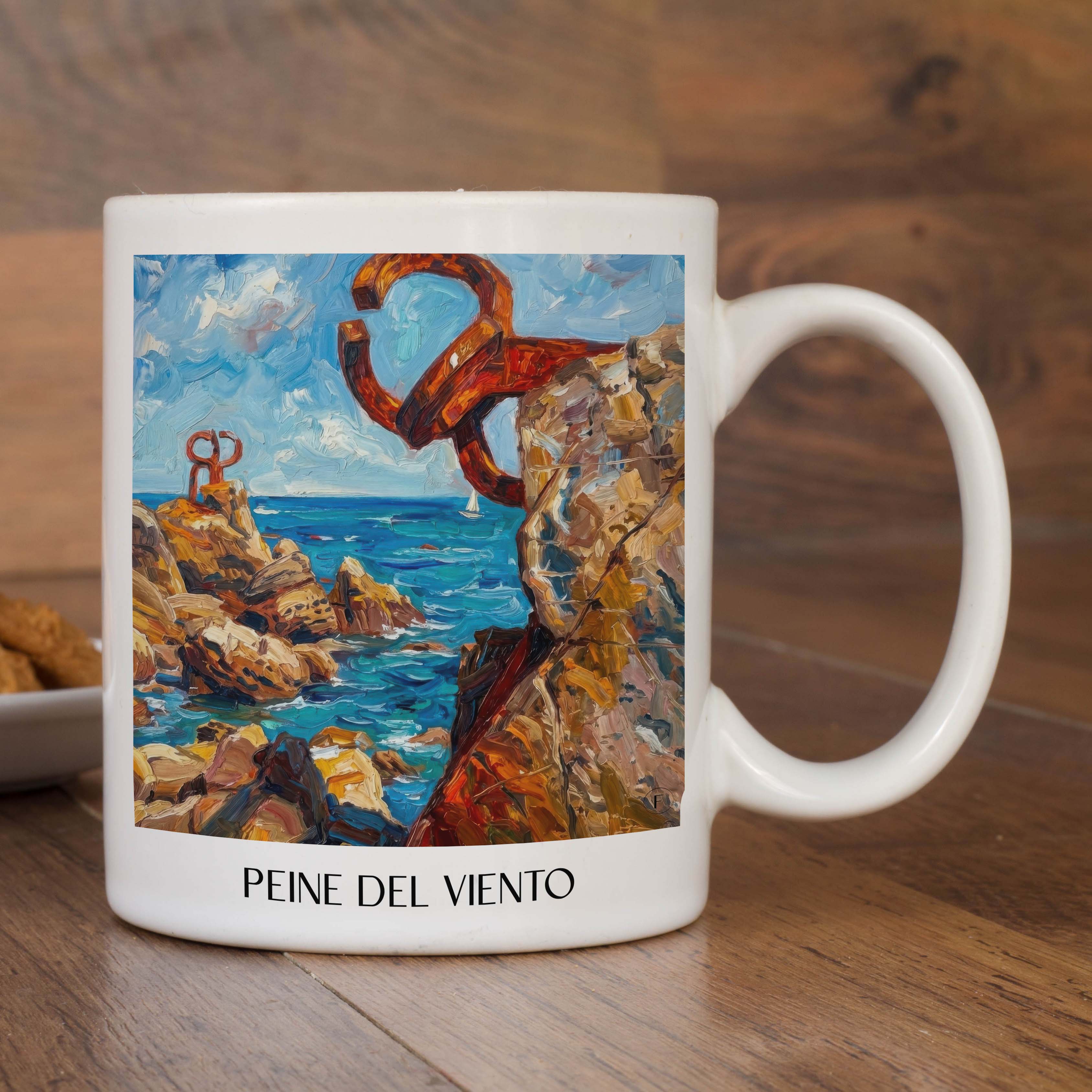 peine-del-viento-san-sebastián-spanien-kaffeebecher-oil-painting-oelgemaelde