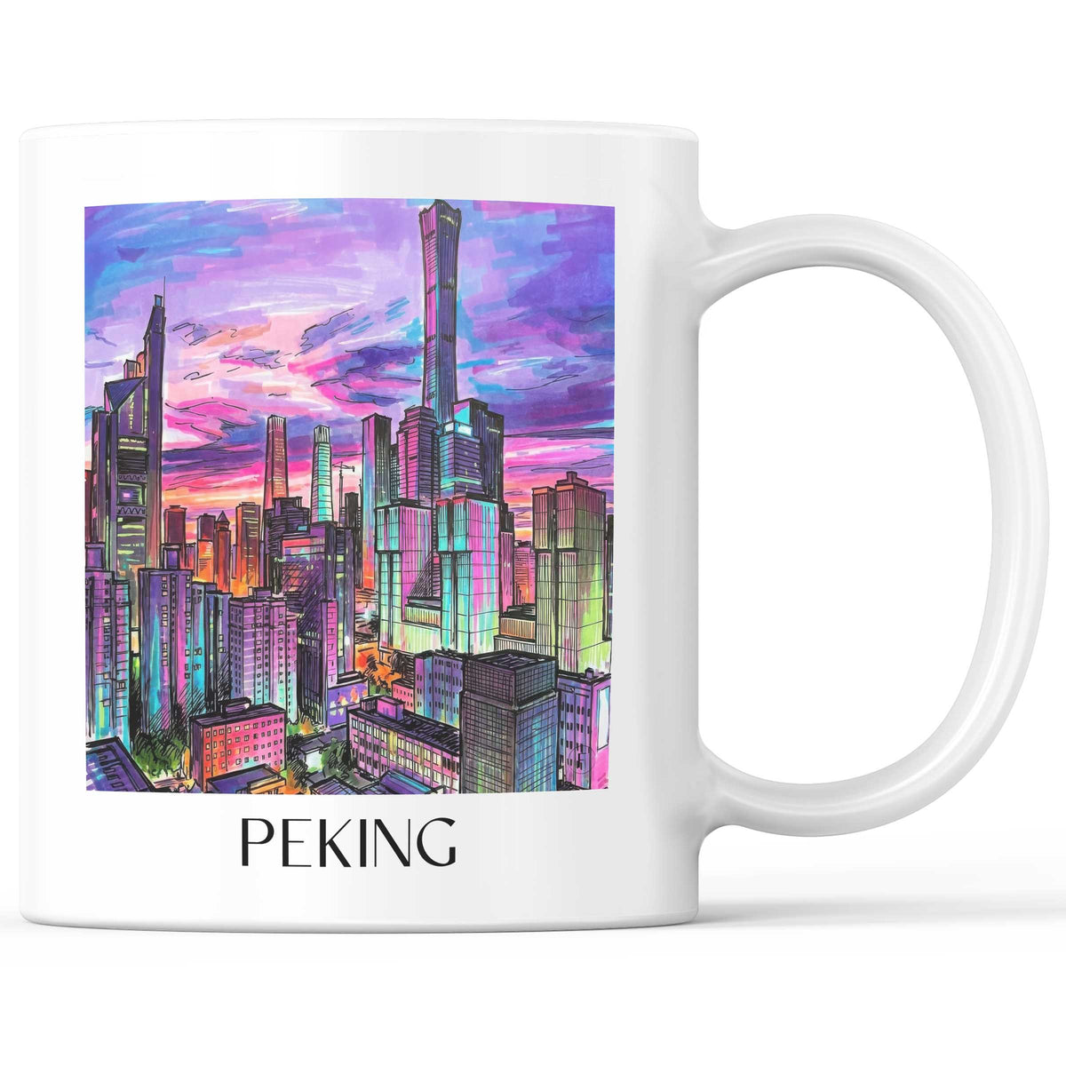 Peking - China Becher - Kaffeetasse im Tag Graffiti Stil - favplace