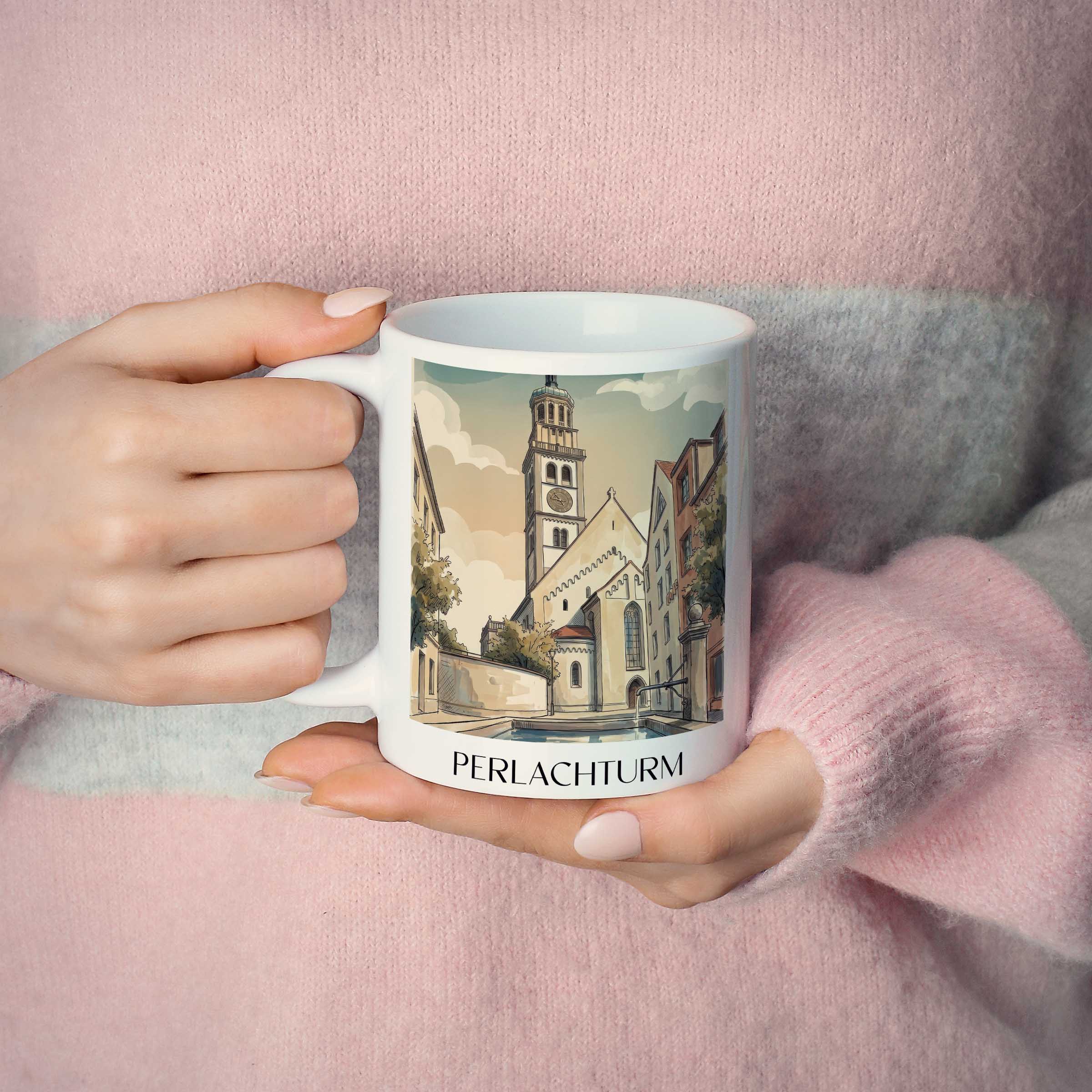 perlachturm-augsburg-deutschland-kaffeebecher-aquarell