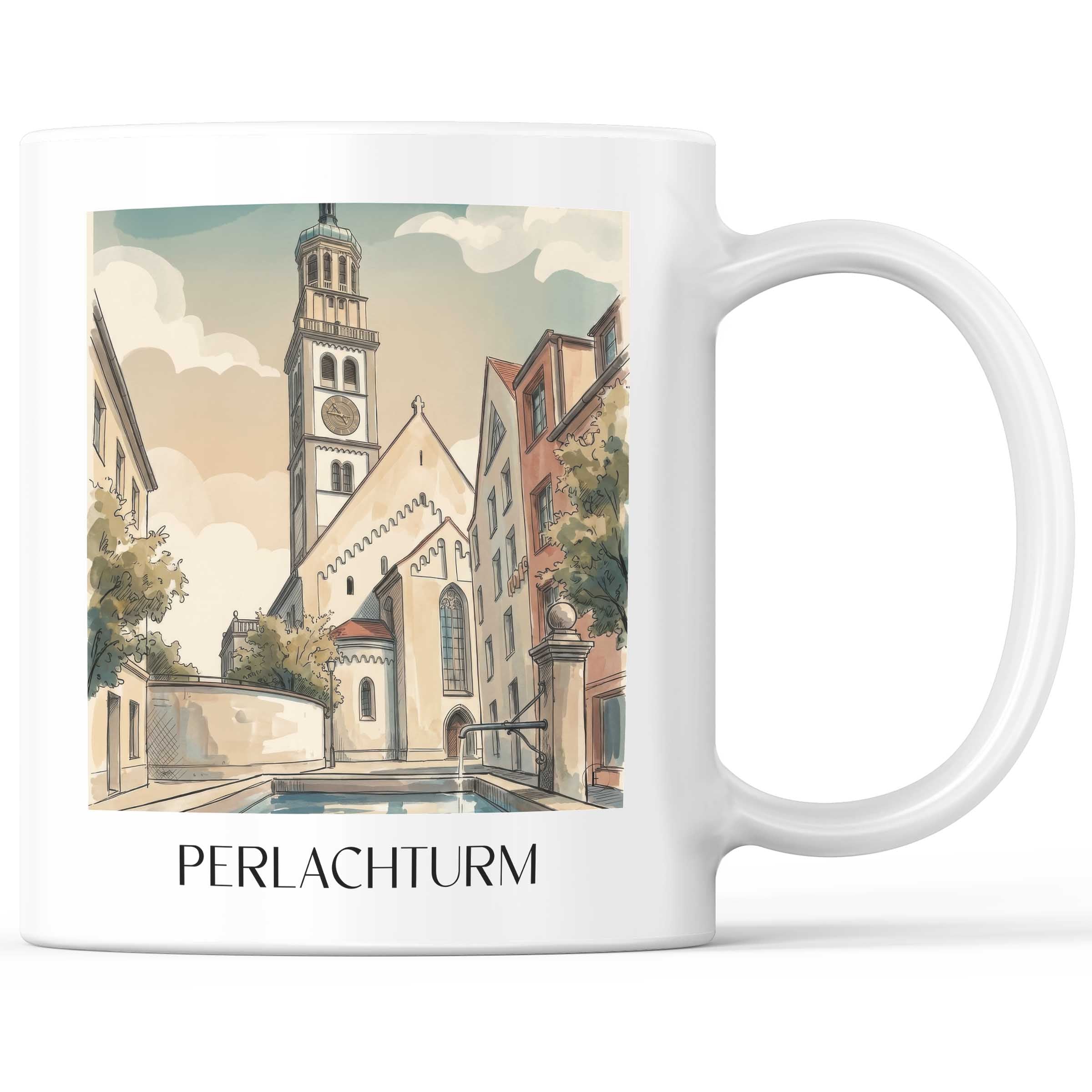 perlachturm-augsburg-deutschland-kaffeebecher-aquarell