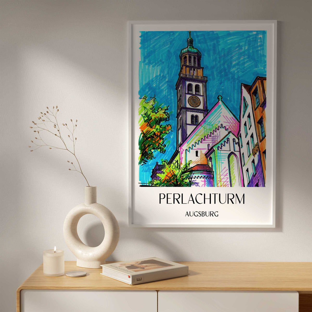 perlachturm-augsburg-deutschland-poster-graffiti