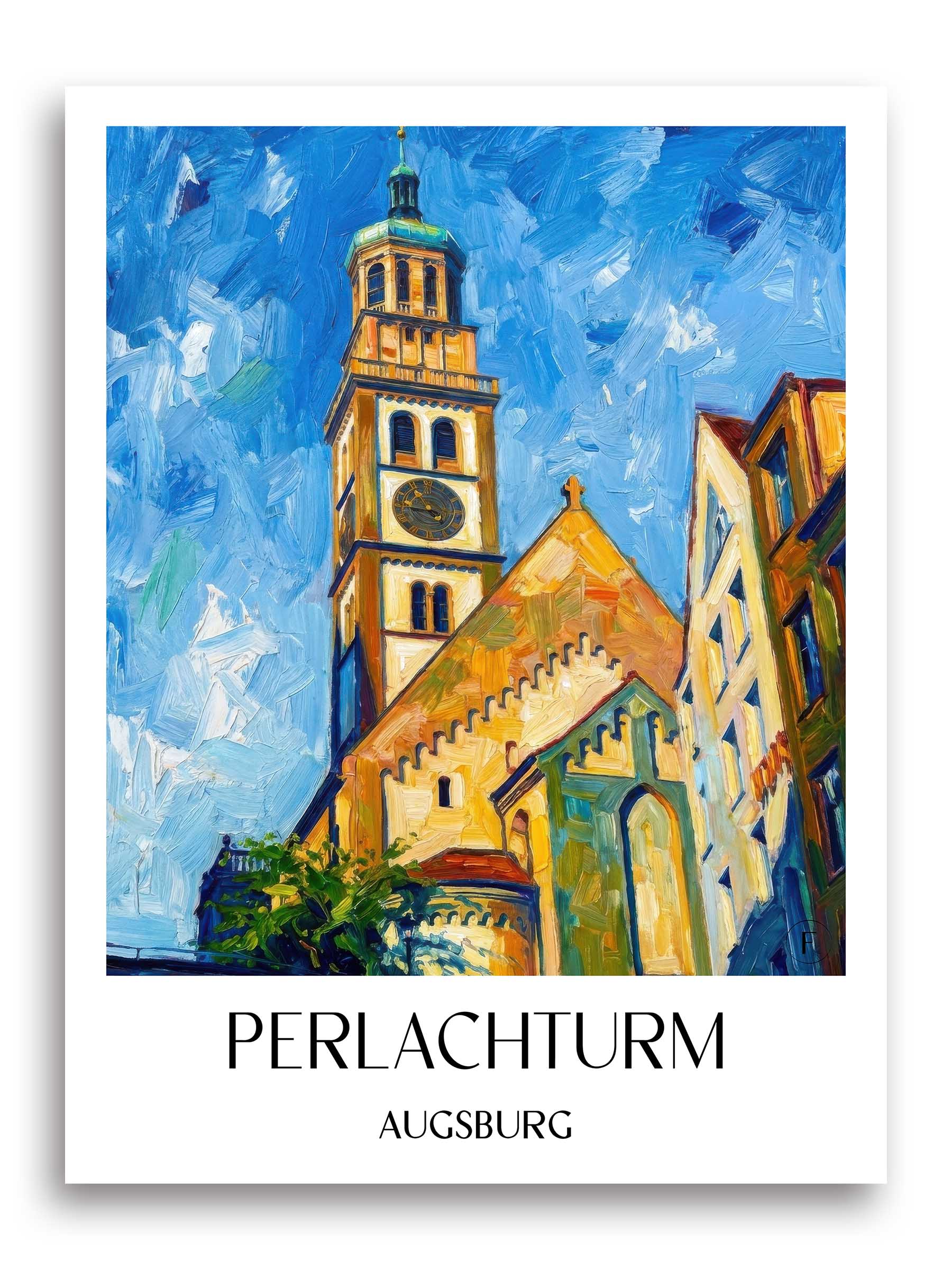 perlachturm-augsburg-deutschland-poster-oil-painting-oelgemaelde