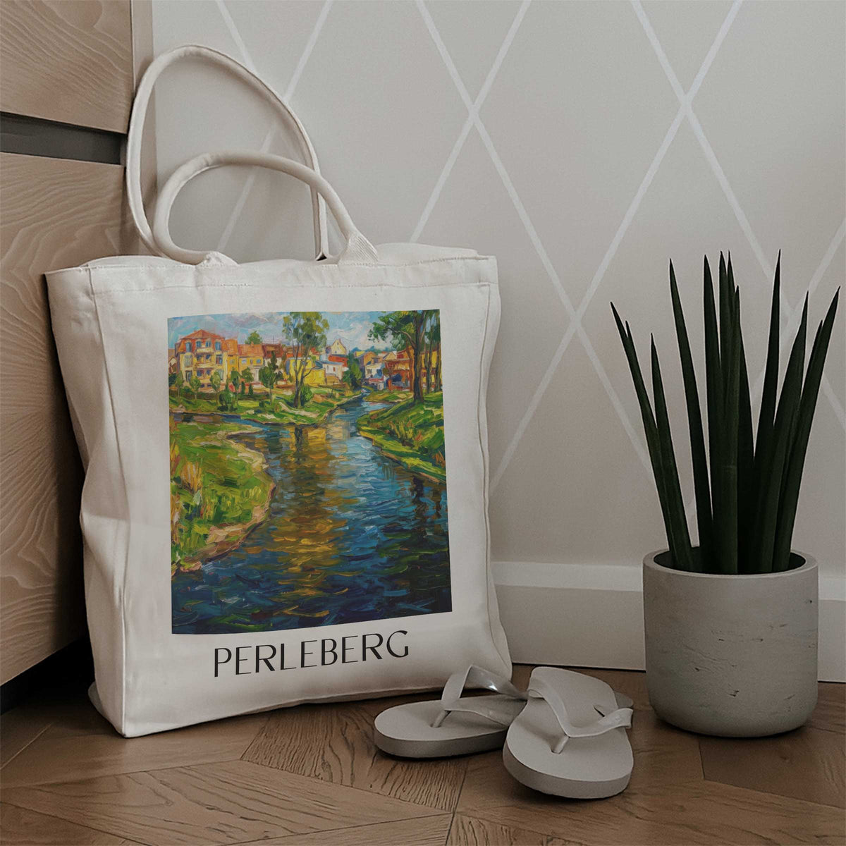 perleberg-prignitz-deutschland-einkaufstasche-oil-painting-oelgemaelde