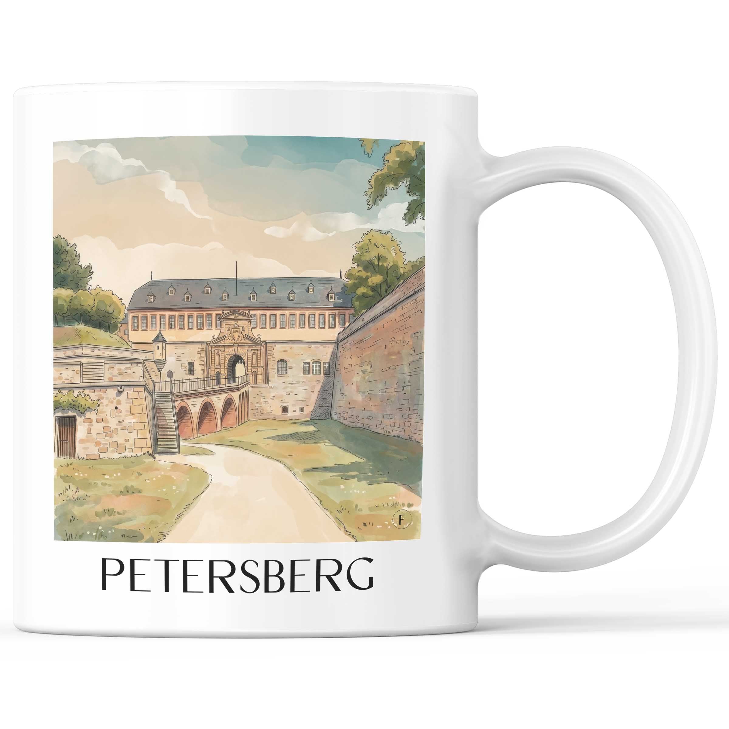 Petersberg Kaffeebecher - Erfurt - Deutschland Becher - Kaffeetasse im Aquarell Stil - favplace