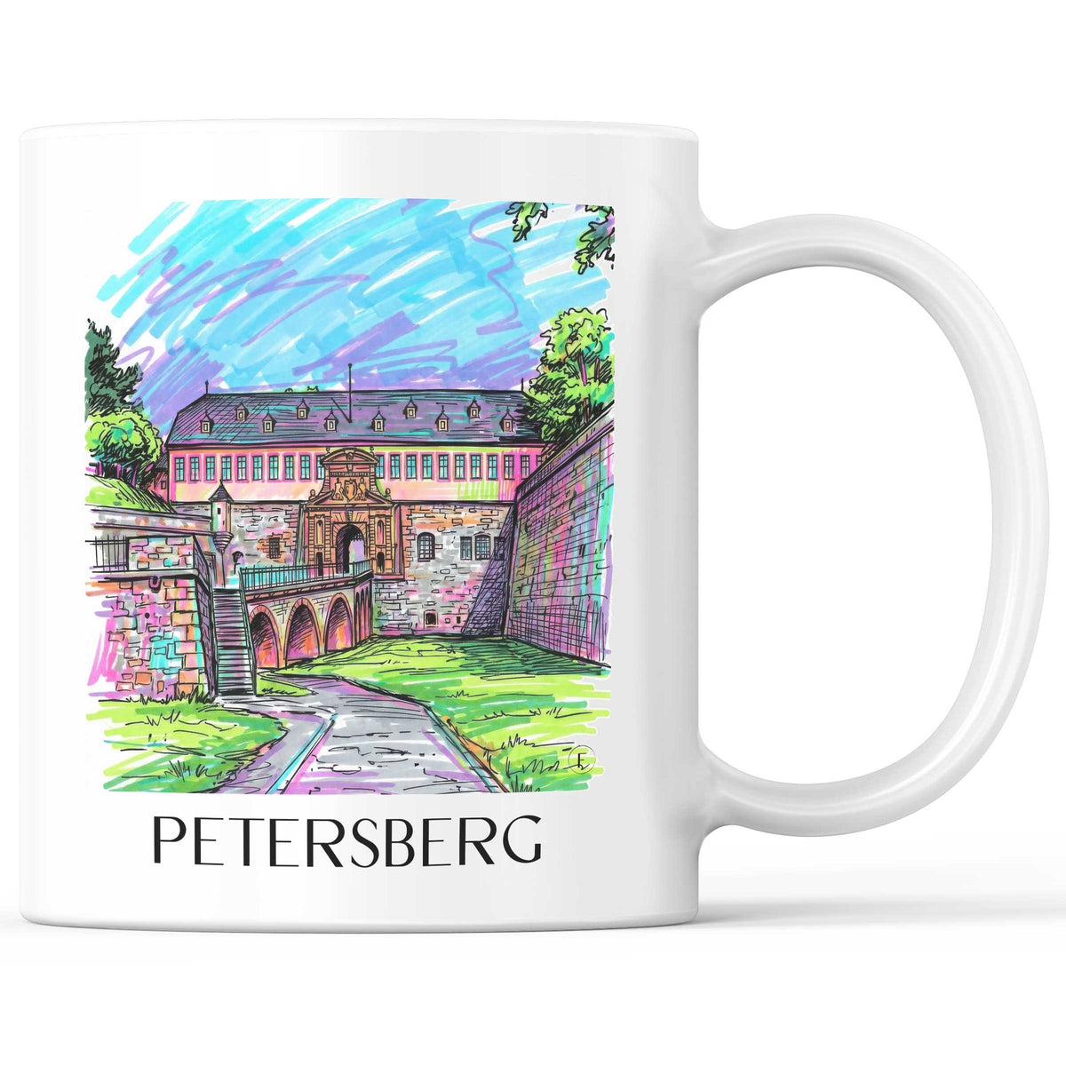 Petersberg Kaffeebecher - Erfurt - Deutschland Becher - Kaffeetasse im Tag Graffiti Stil - favplace