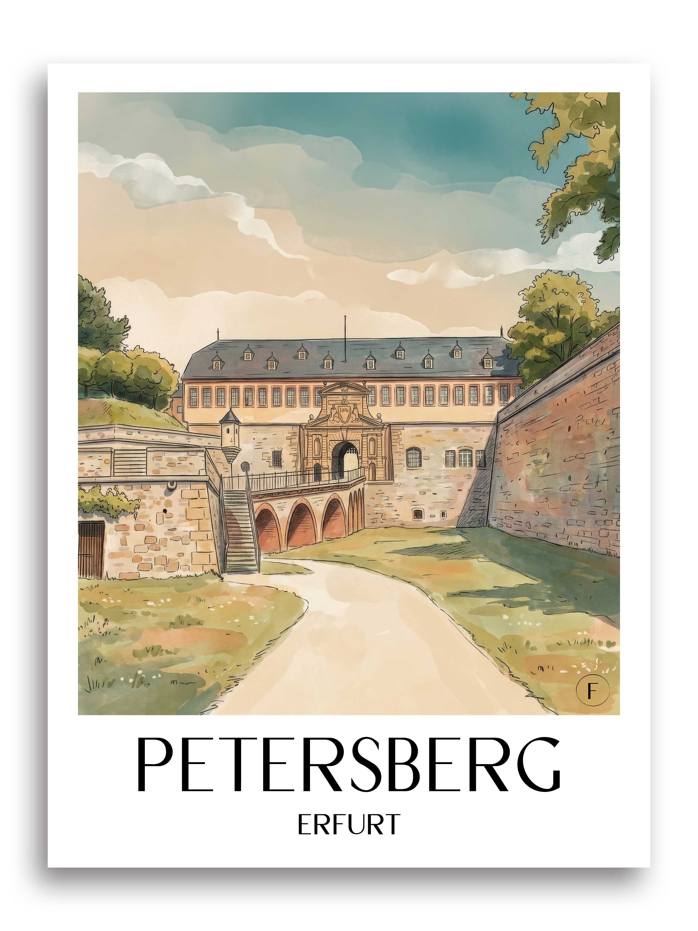 petersberg-erfurt-deutschland-poster-aquarell