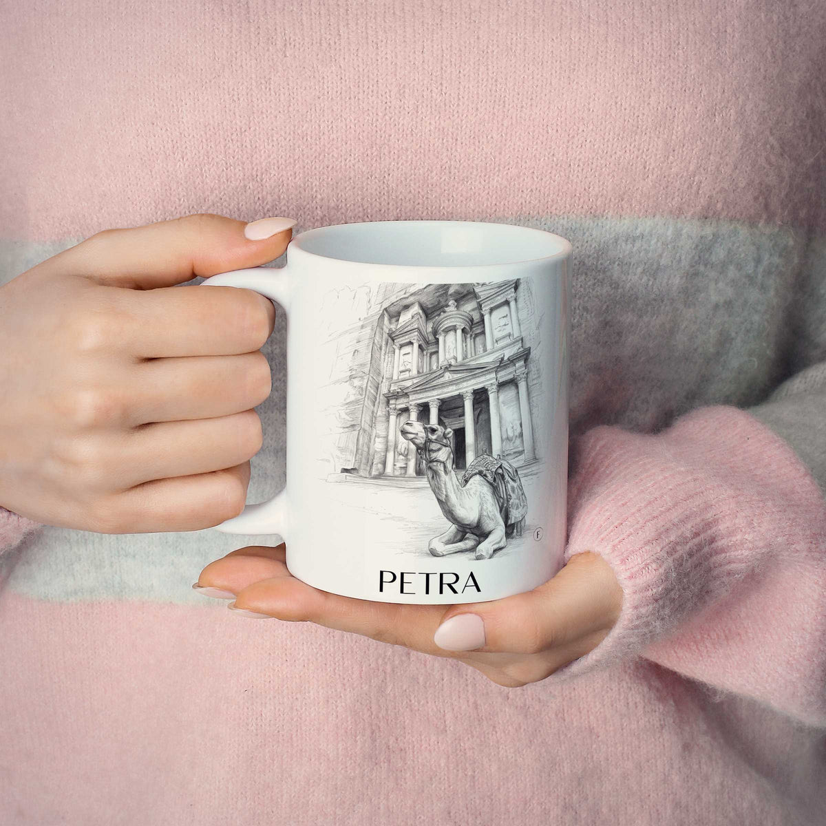 petra,-jordanien-jordanien-kaffeebecher-bleistift-zeichnung-drawing