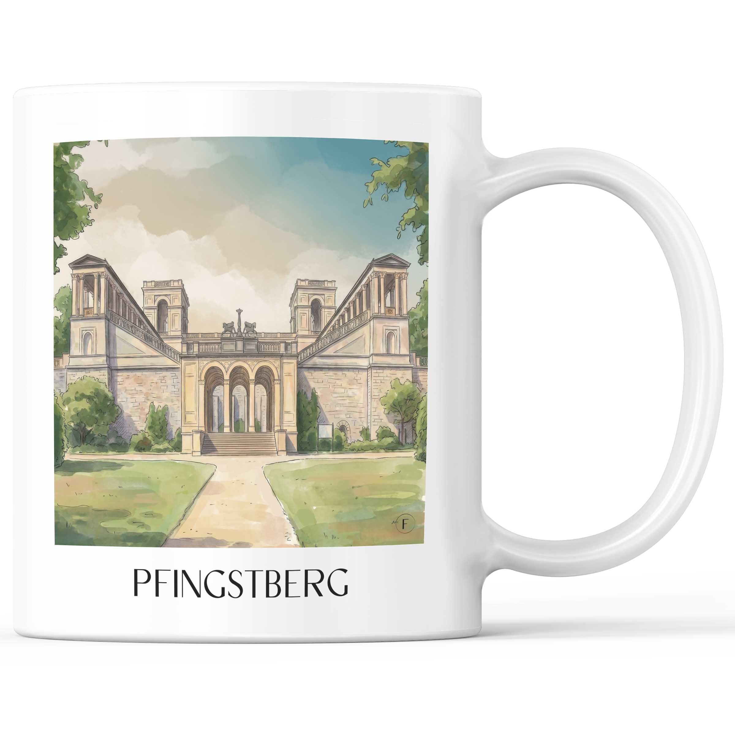 Pfingstberg Kaffeebecher - Potsdam - Deutschland Becher - Kaffeetasse im Aquarell Stil - favplace