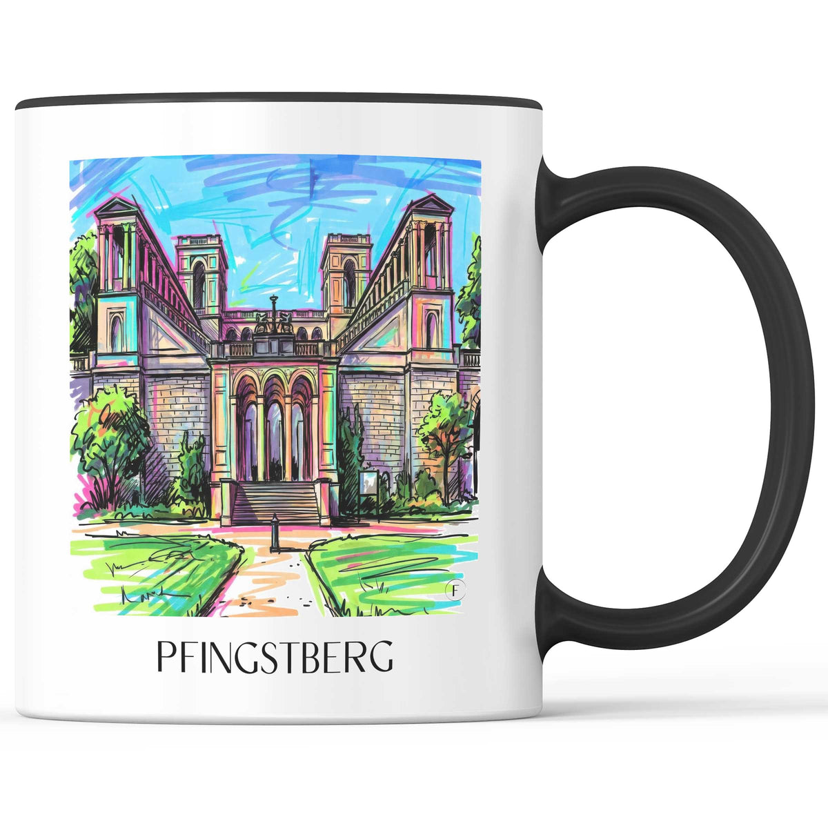 Pfingstberg Kaffeebecher - Potsdam - Deutschland Becher - Kaffeetasse im Tag Graffiti Stil - favplace