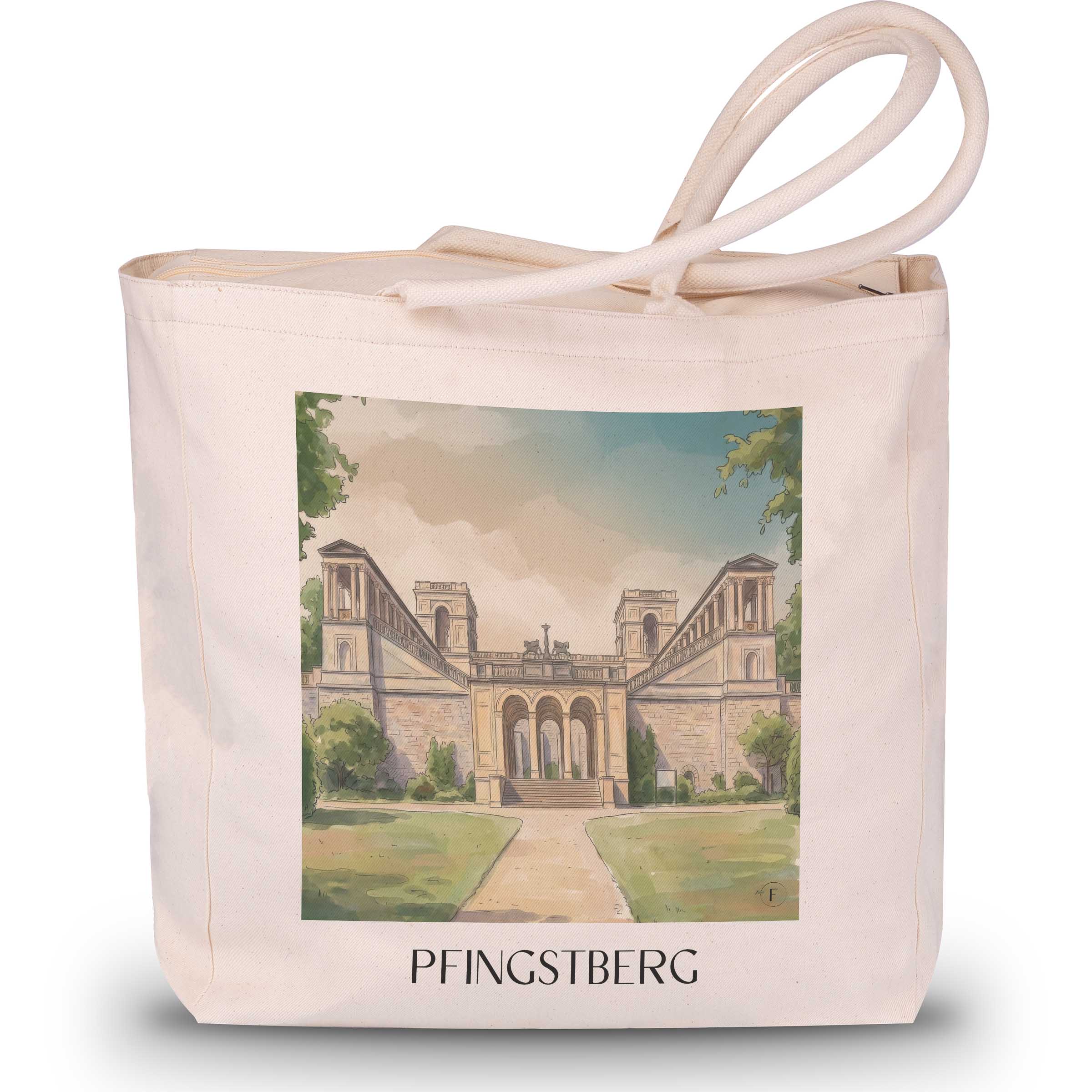 Pfingstberg Shopping Tasche - Potsdam - Deutschland Tote Bag - Einkaufstasche im Aquarell Stil - favplace