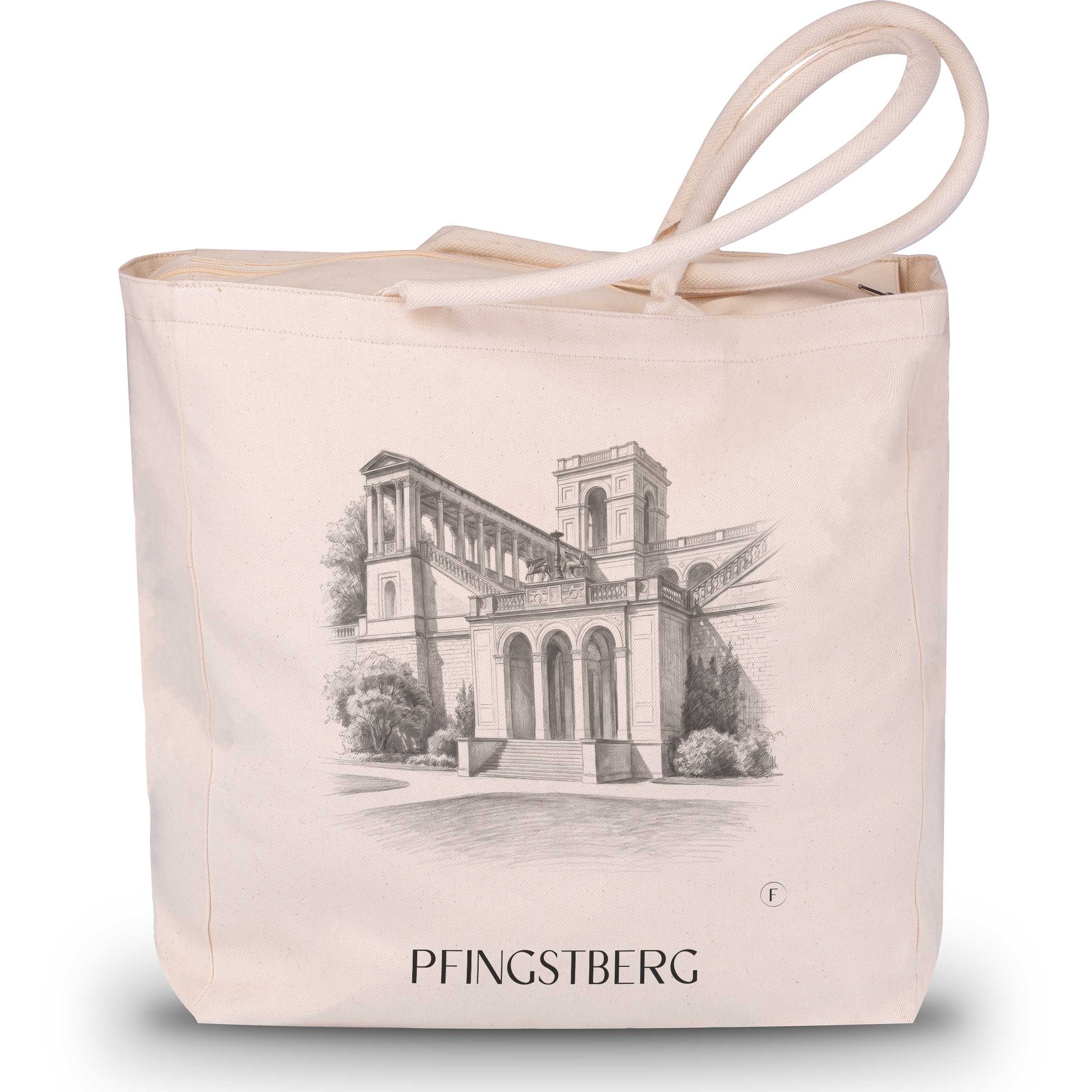 Pfingstberg Shopping Tasche - Potsdam - Deutschland Tote Bag - Einkaufstasche im Zeichnung Stil