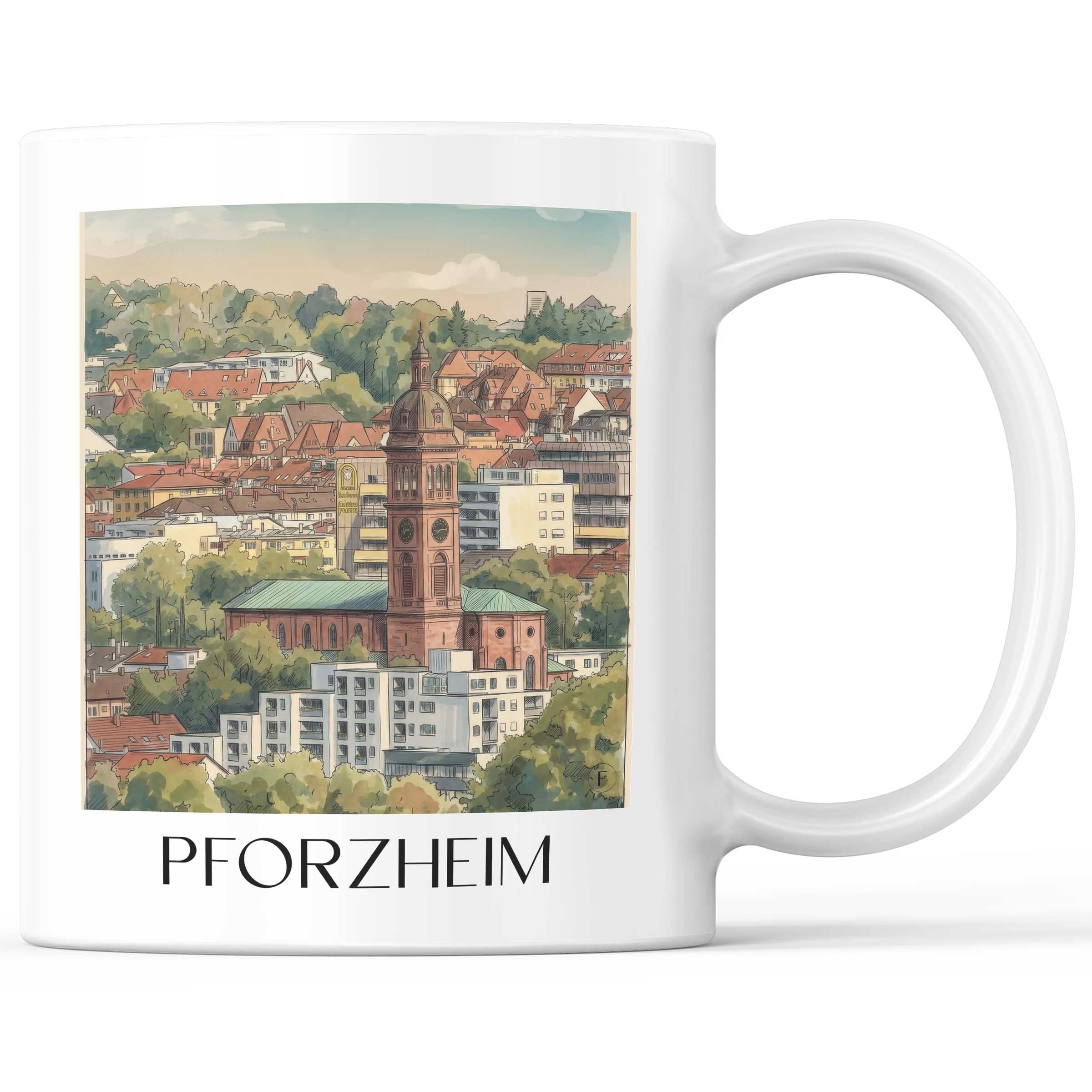 pforzheim-baden-württemberg-deutschland-kaffeebecher-aquarell
