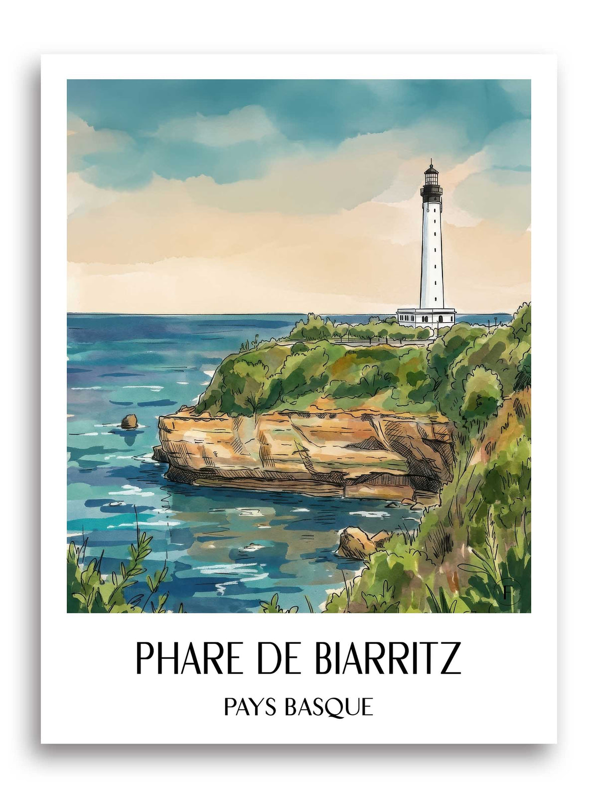 phare-de-biarritz-pays-basque-frankreich-poster-aquarell