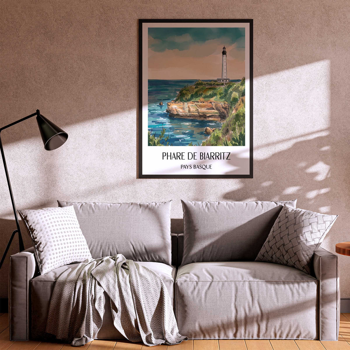 phare-de-biarritz-pays-basque-frankreich-poster-aquarell