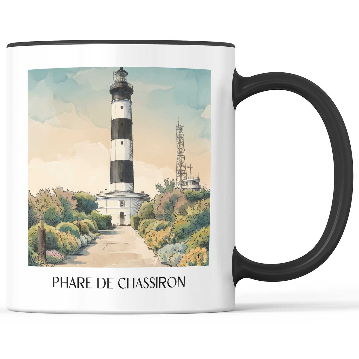 phare-de-chassiron-île-d'oléron-frankreich-kaffeebecher-aquarell