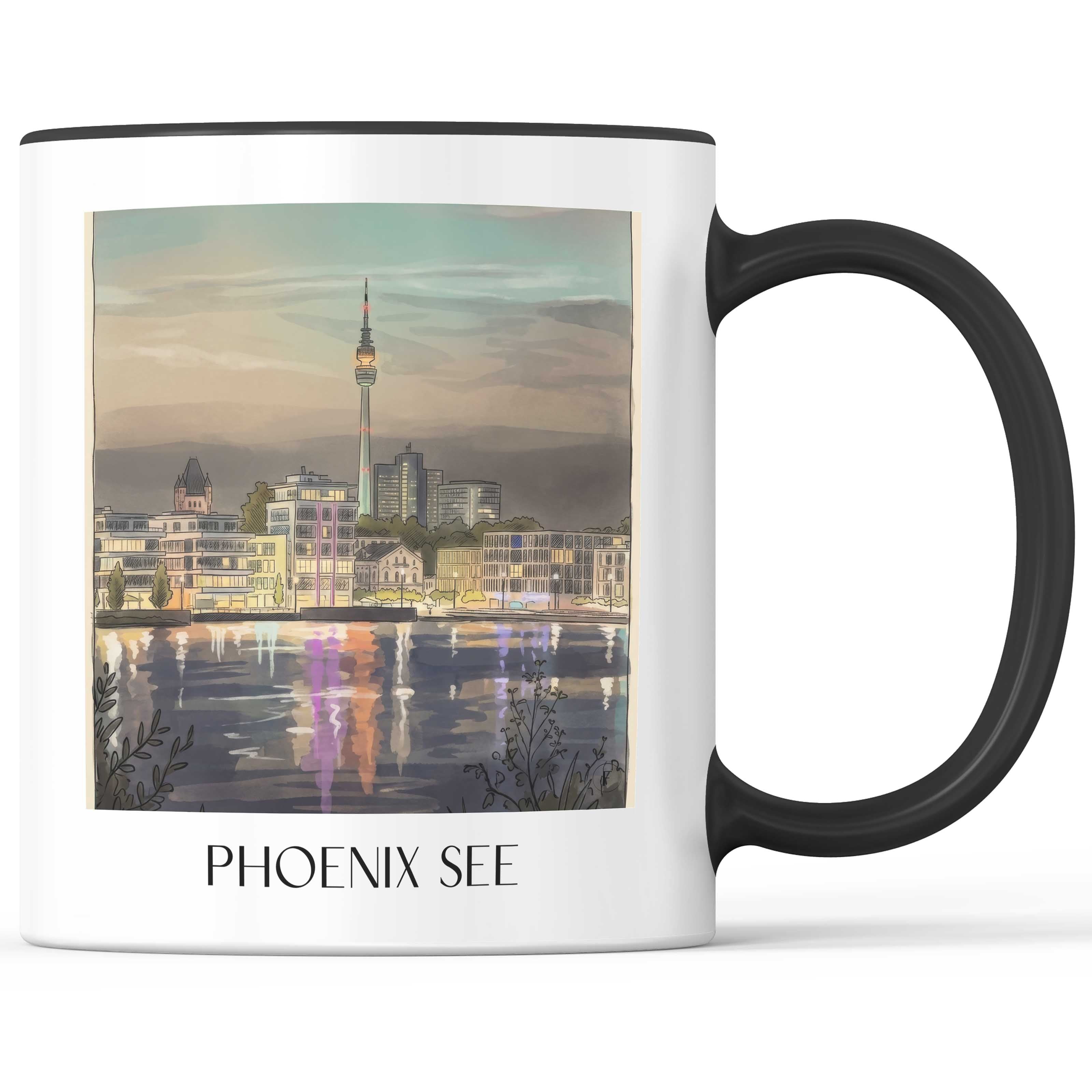 phoenix-see-dortmund-deutschland-kaffeebecher-aquarell