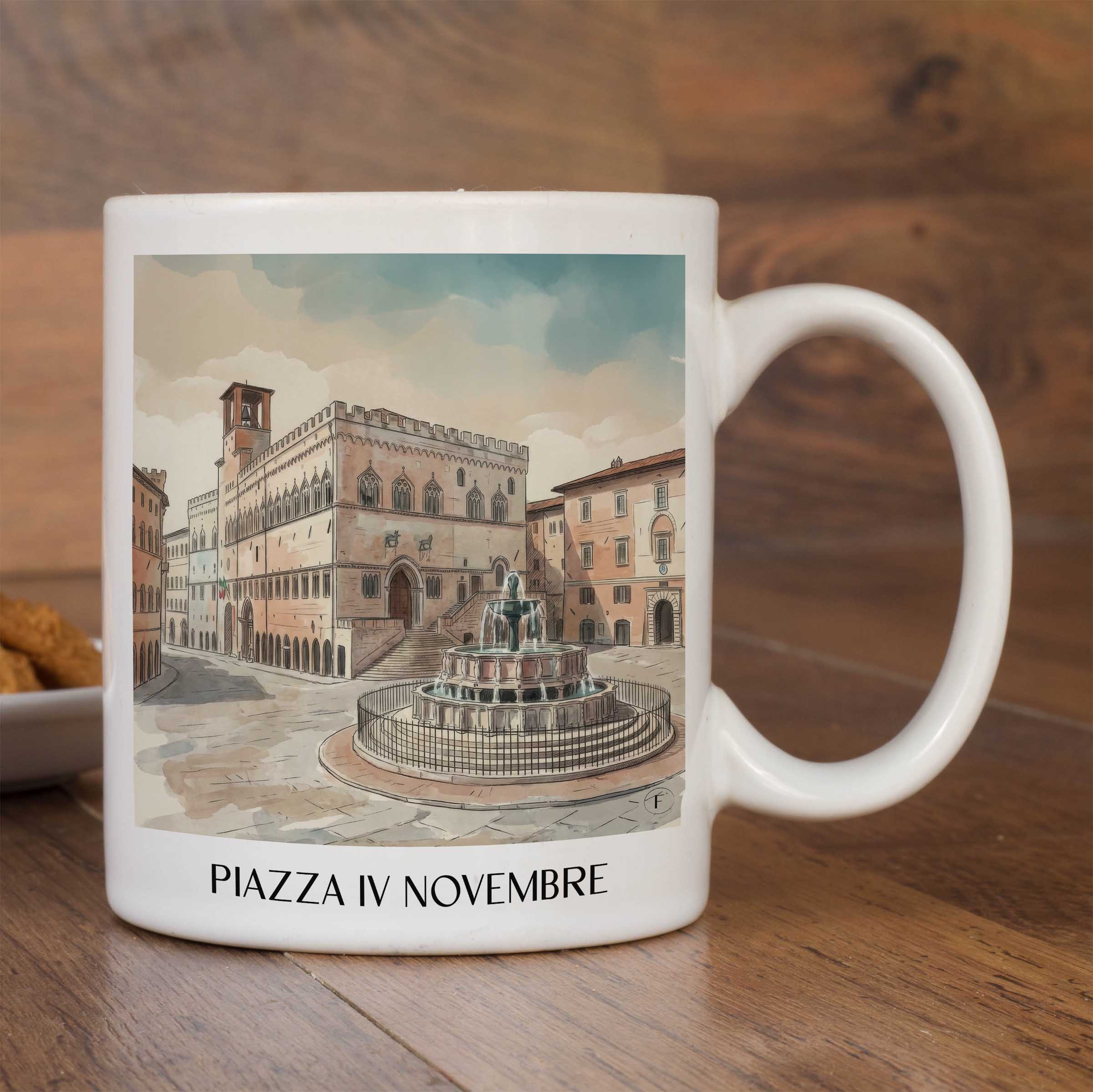 piazza-iv-novembre-perugia-italien-kaffeebecher-aquarell