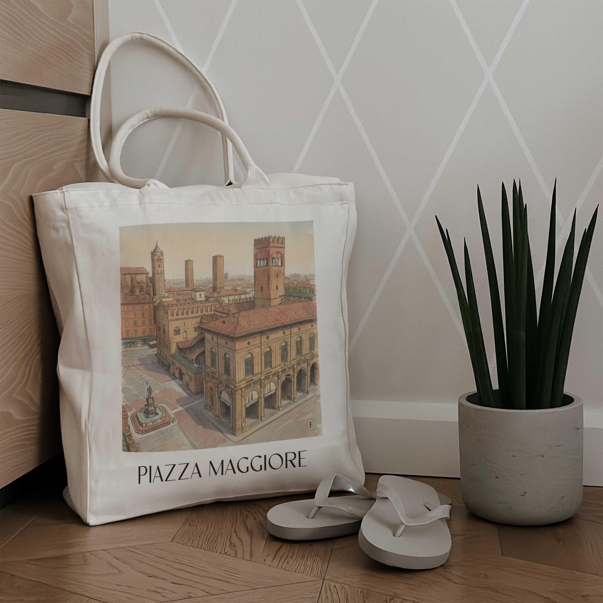 piazza-maggiore-bologna-italien-einkaufstasche-aquarell
