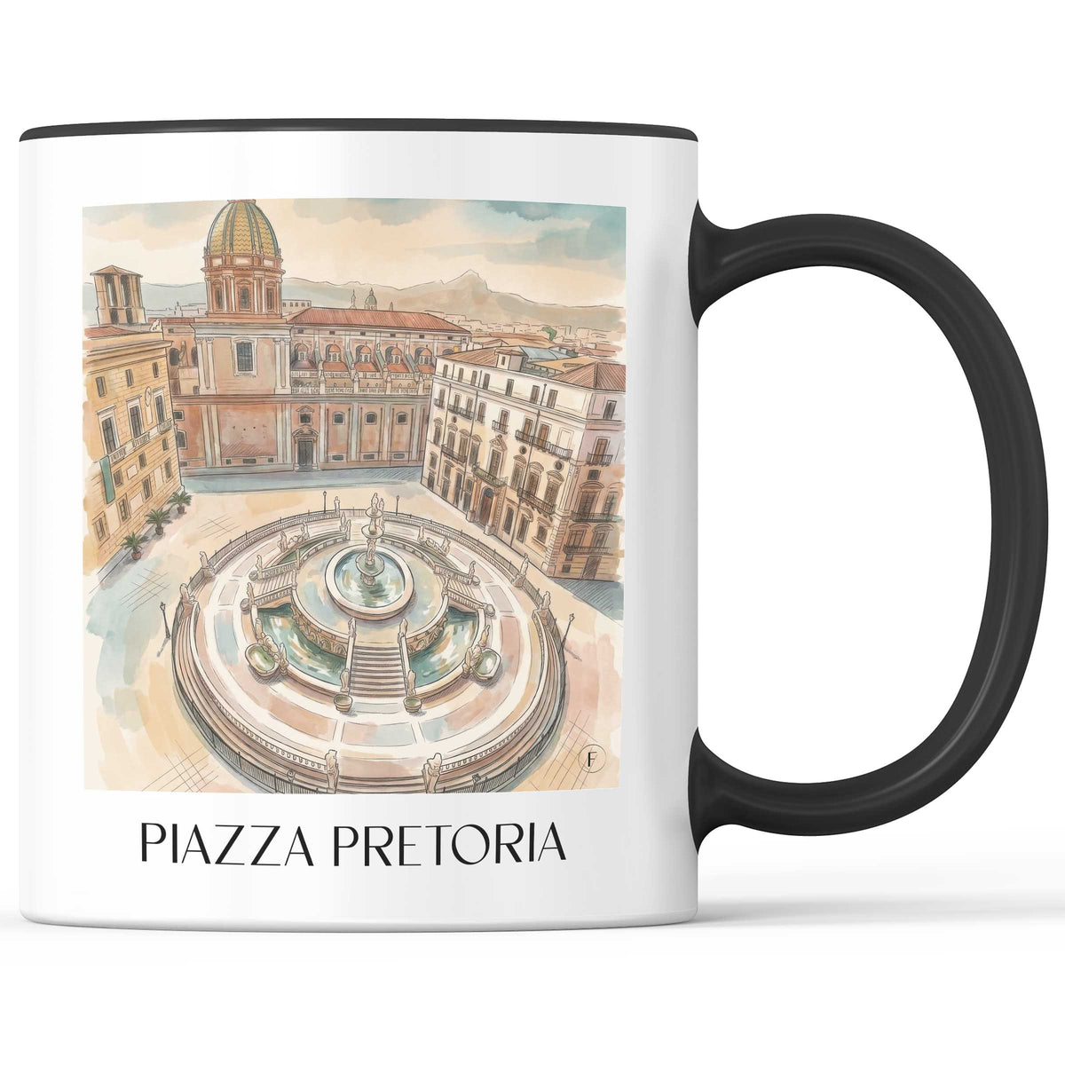 piazza-pretoria-palermo-italien-kaffeebecher-aquarell